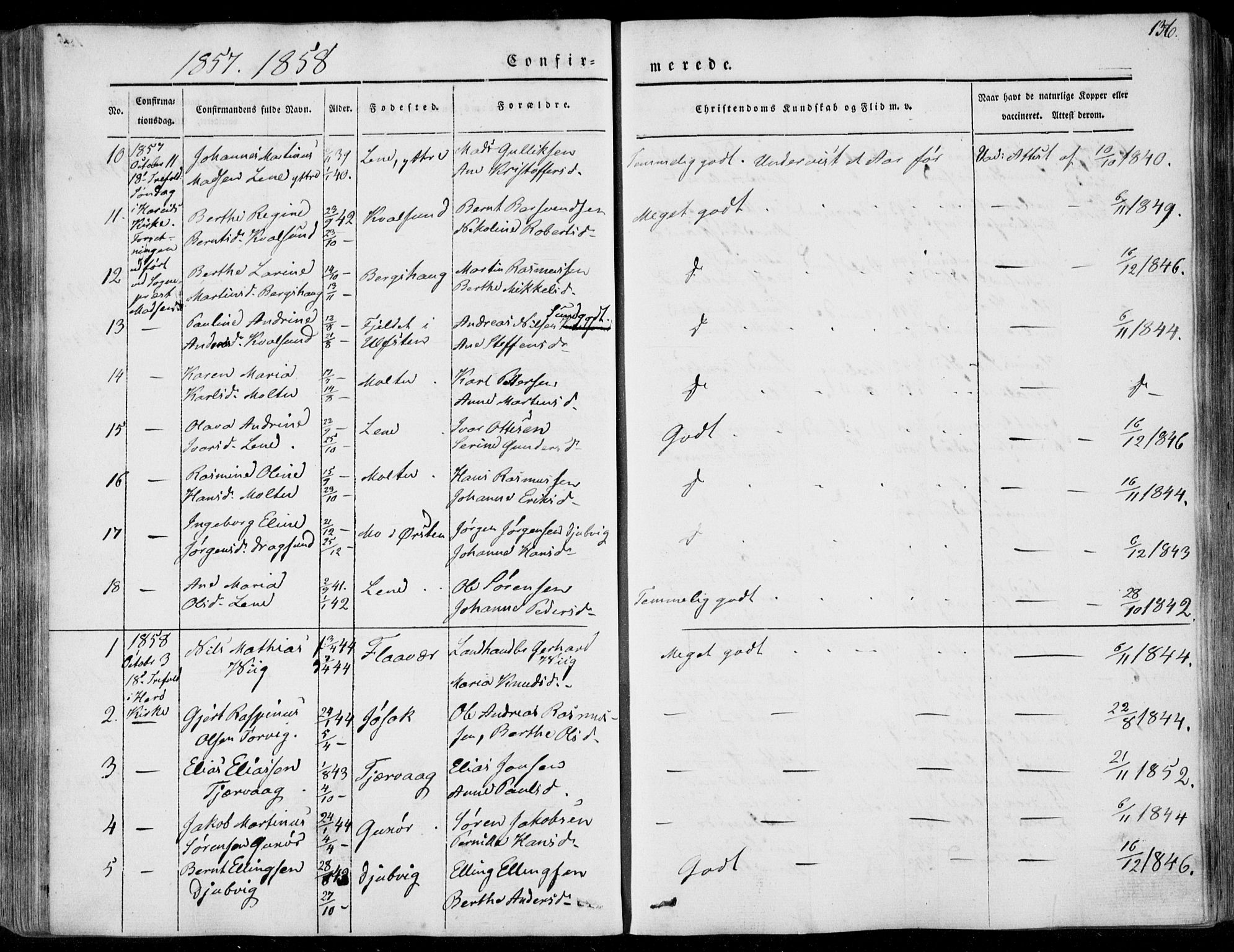 Ministerialprotokoller, klokkerbøker og fødselsregistre - Møre og Romsdal, AV/SAT-A-1454/507/L0070: Parish register (official) no. 507A05, 1842-1873, p. 136