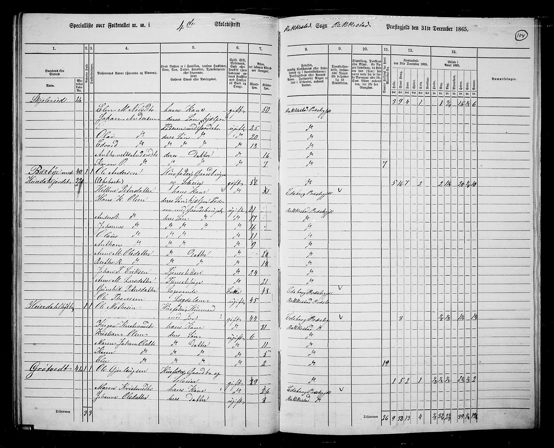 RA, 1865 census for Rakkestad, 1865, p. 102