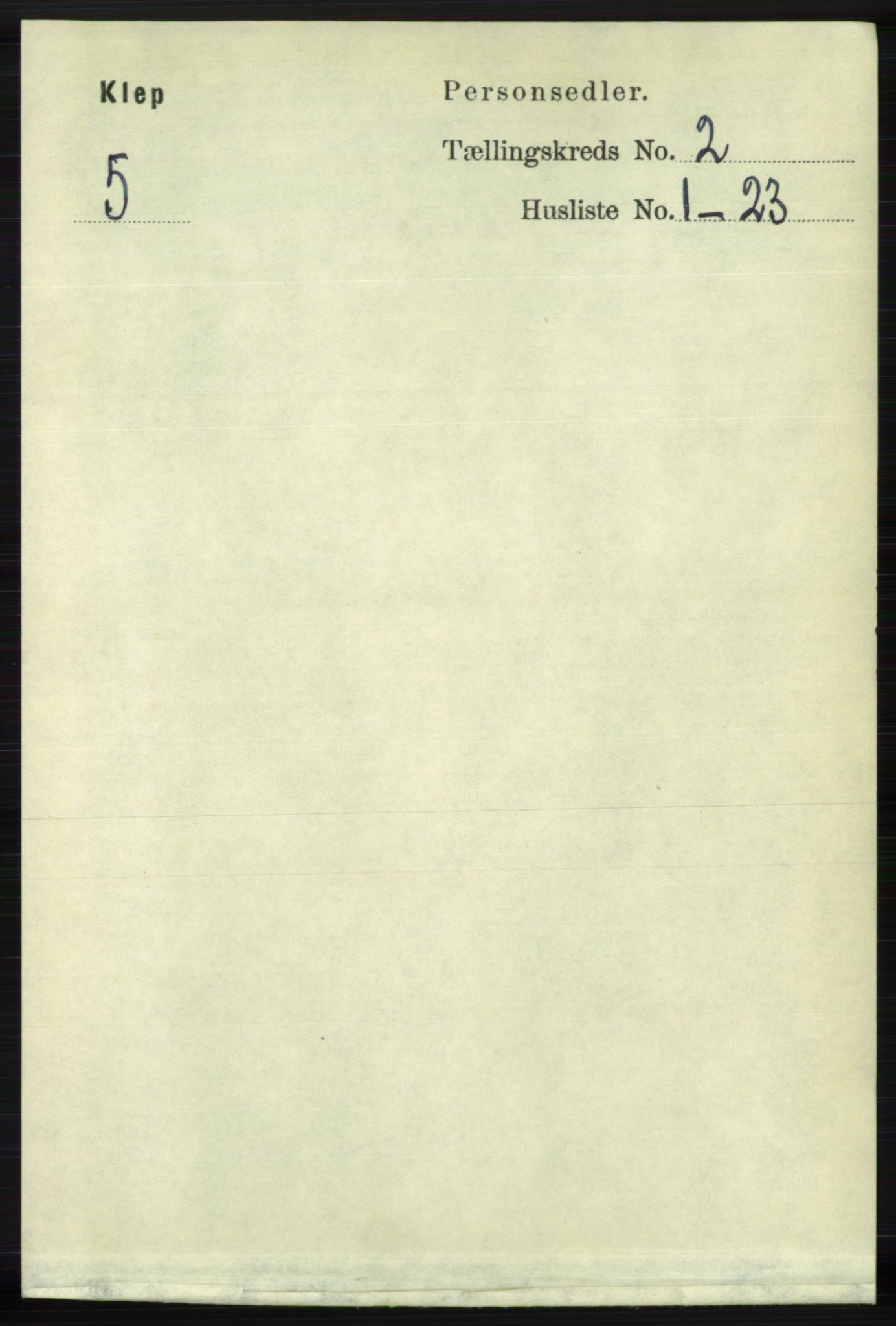 RA, 1891 census for 1120 Klepp, 1891, p. 358