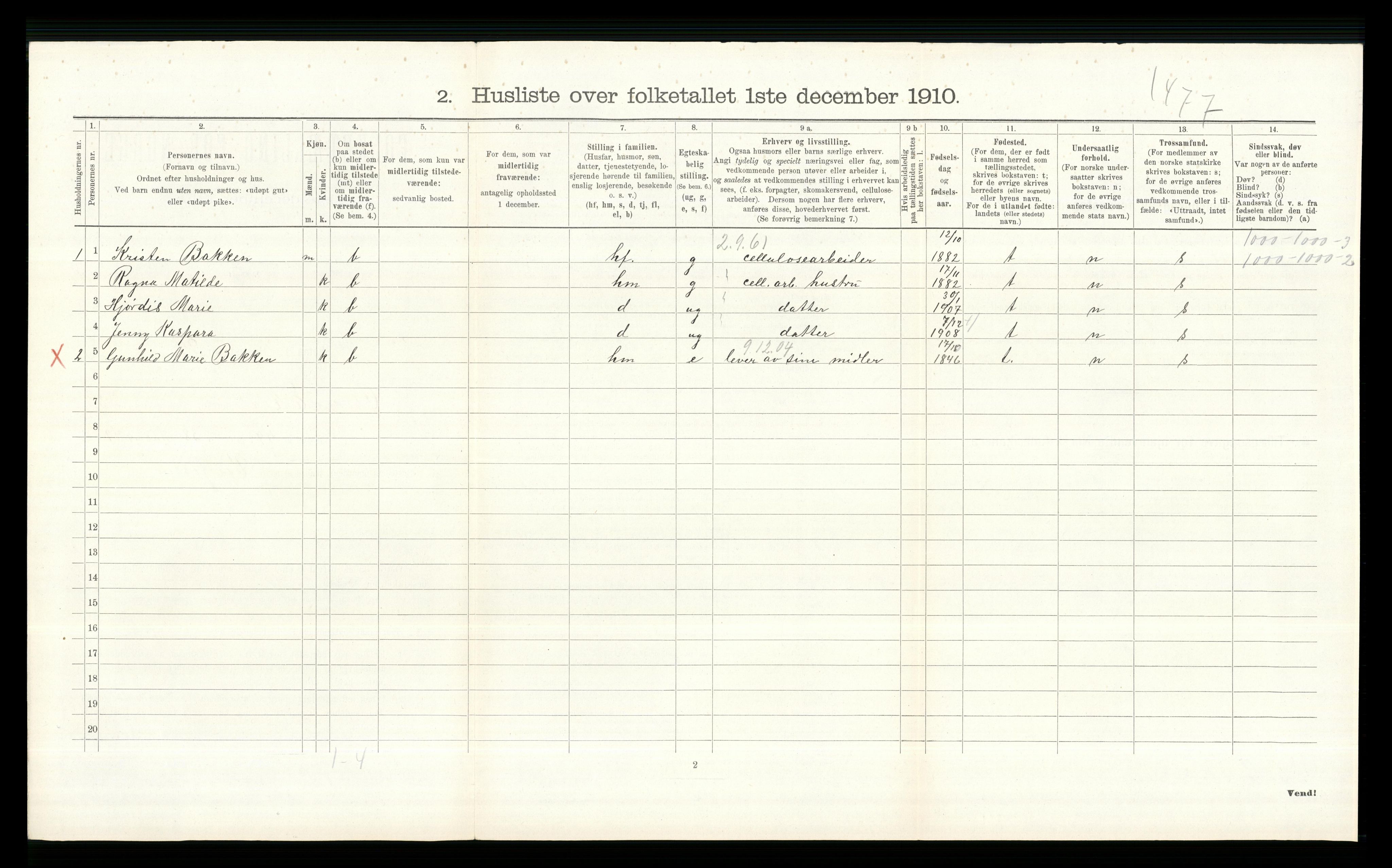 RA, 1910 census for Øvre Eiker, 1910, p. 554