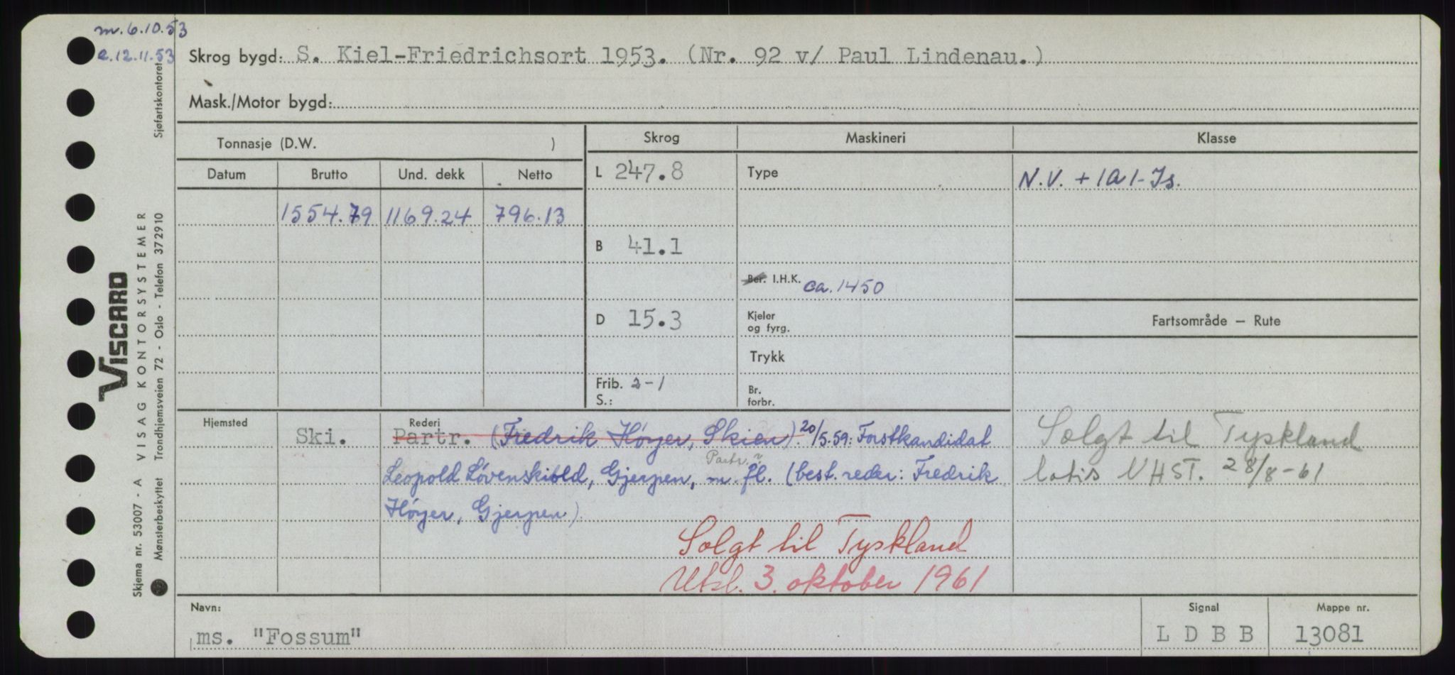 Sjøfartsdirektoratet med forløpere, Skipsmålingen, RA/S-1627/H/Hd/L0011: Fartøy, Fla-Får, p. 237