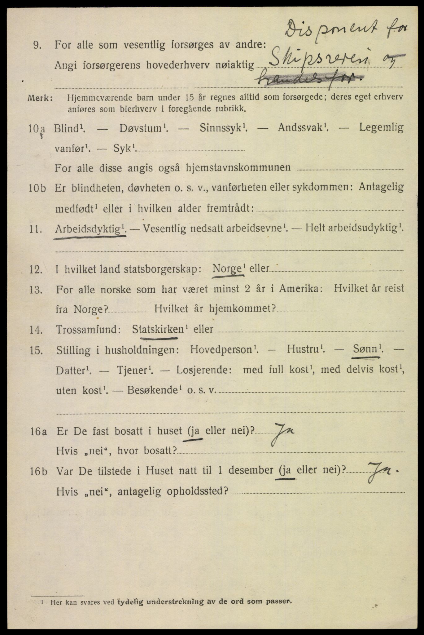 SAK, 1920 census for Mandal, 1920, p. 8212