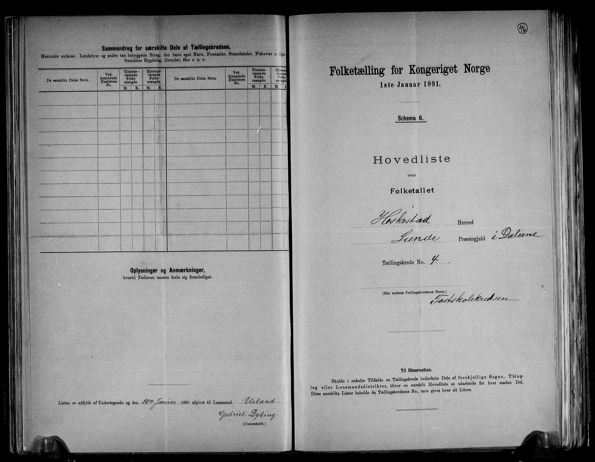 RA, 1891 census for 1113 Heskestad, 1891, p. 11