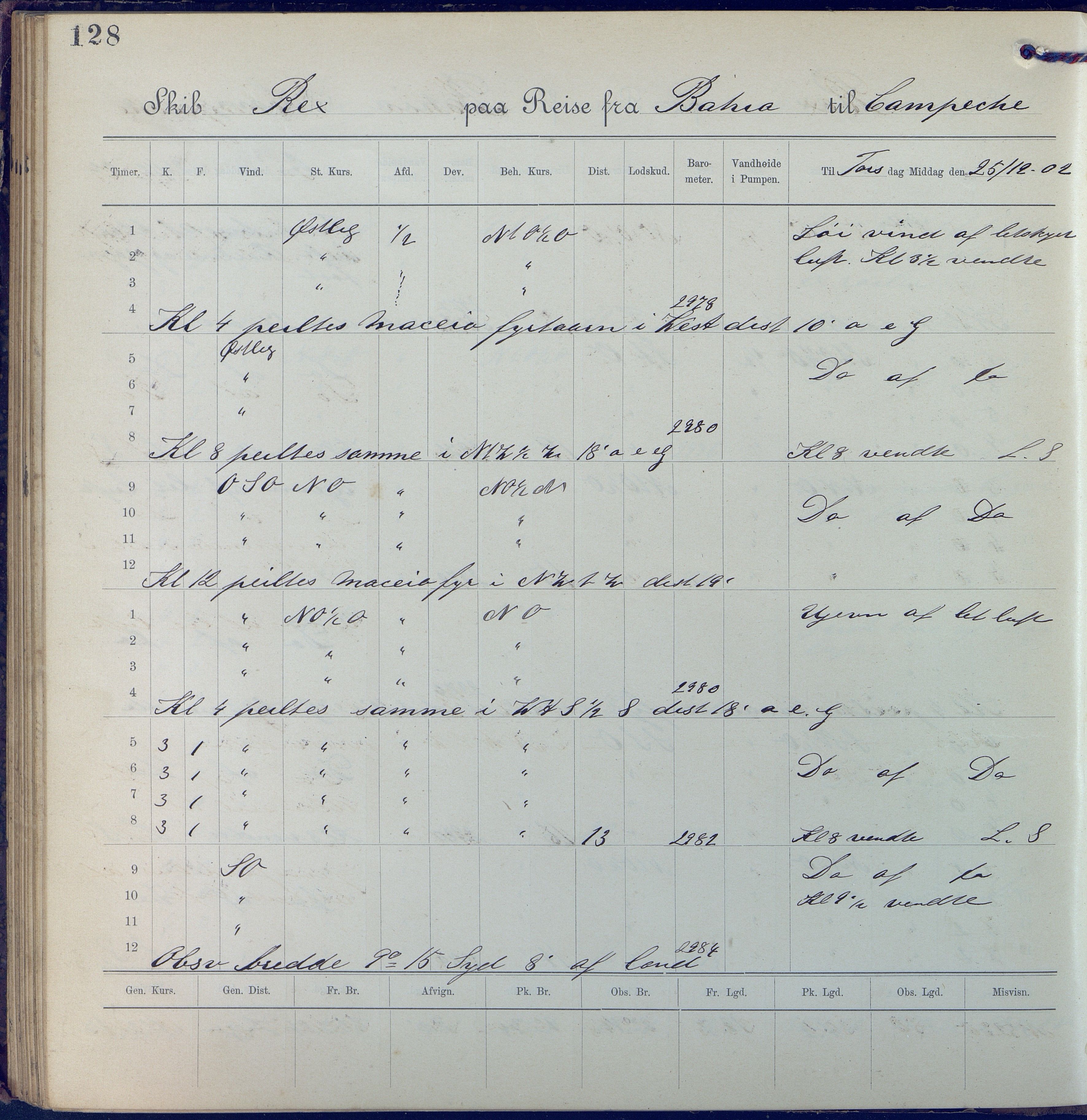 Fartøysarkivet, AAKS/PA-1934/F/L0310: Rex II (bark), 1902-1903, p. 128
