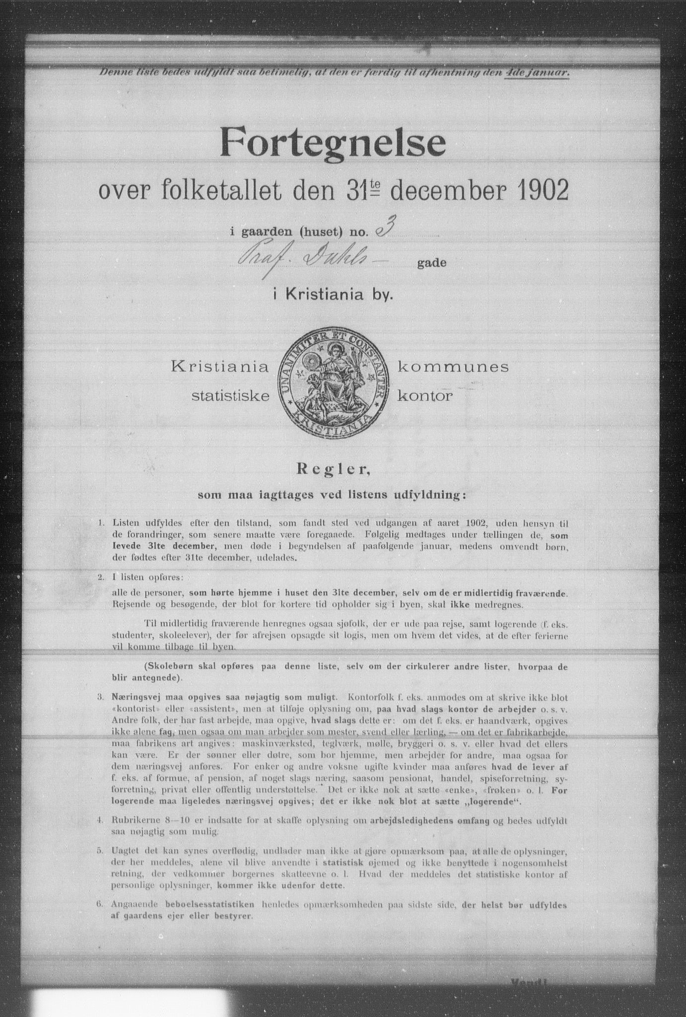 OBA, Municipal Census 1902 for Kristiania, 1902, p. 15509