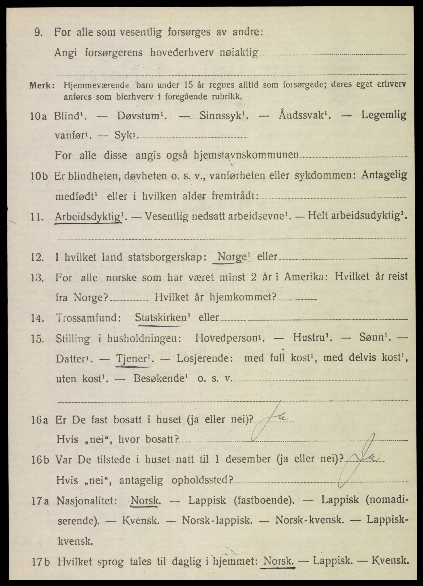 SAT, 1920 census for Vega, 1920, p. 4550