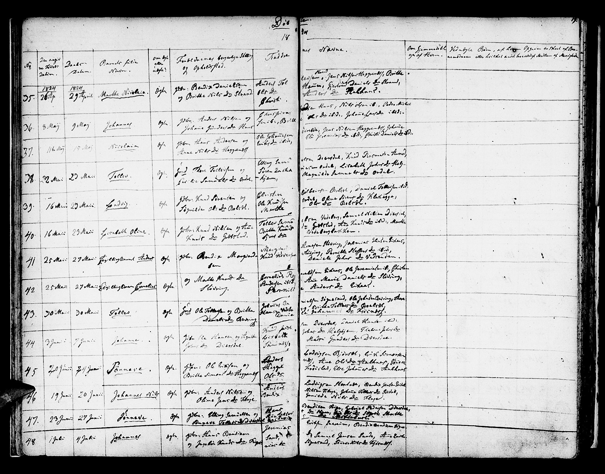 Jølster sokneprestembete, AV/SAB-A-80701/H/Haa/Haaa/L0008: Parish register (official) no. A 8, 1821-1833, p. 19