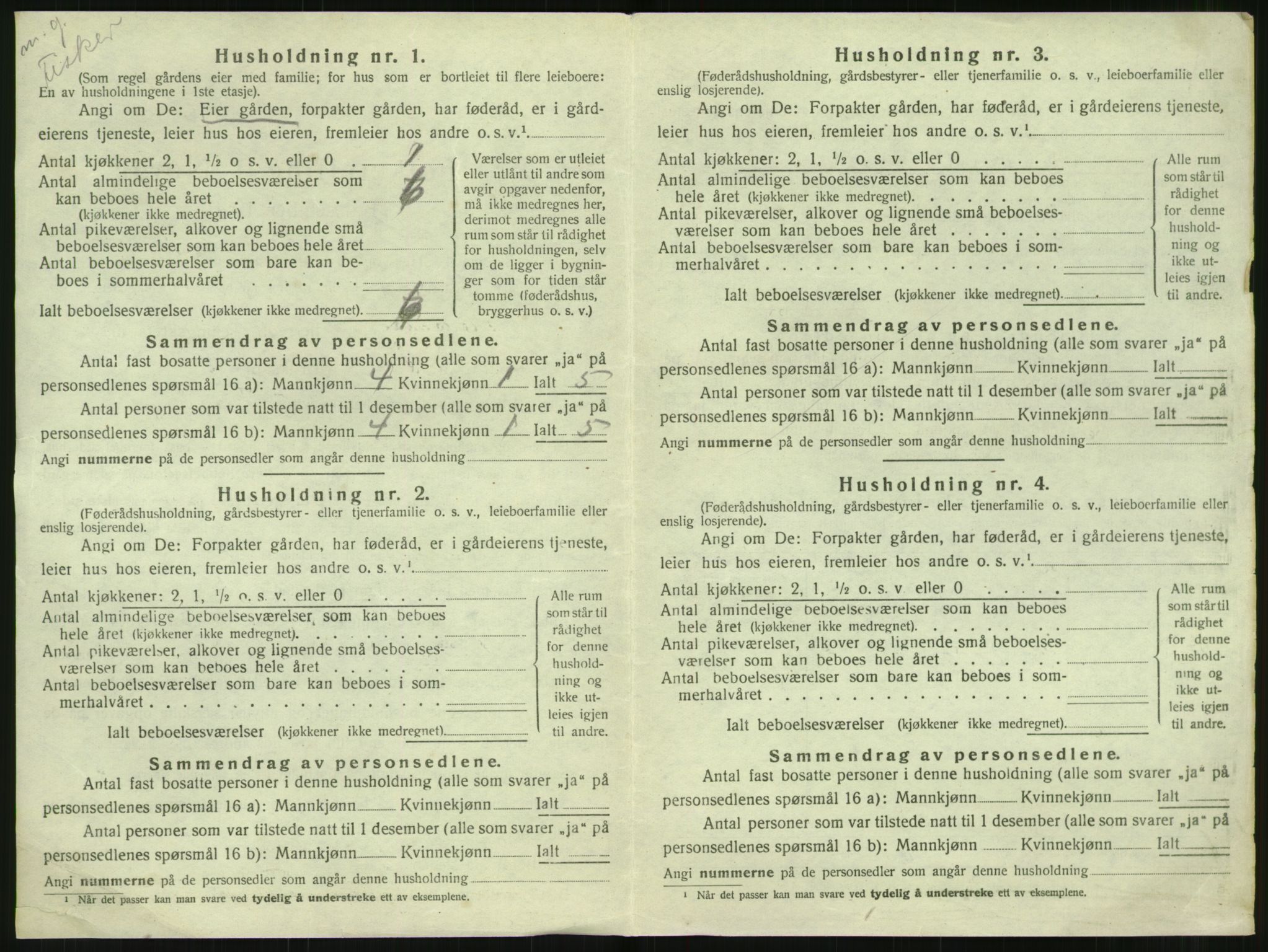 SAT, 1920 census for Dønnes, 1920, p. 29