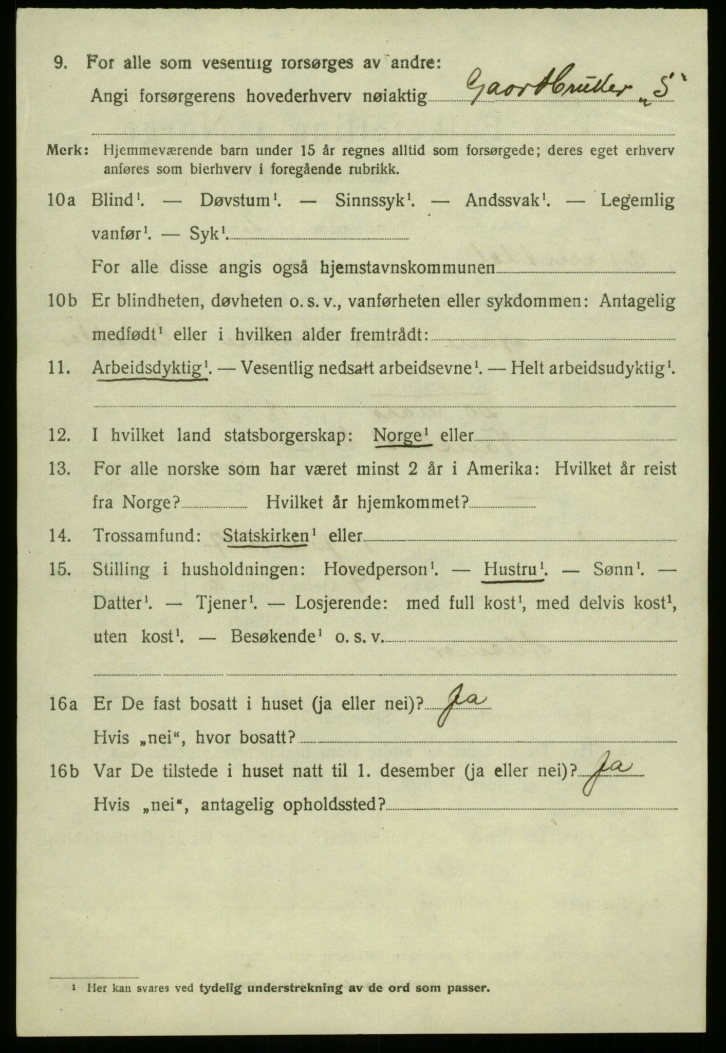 SAB, 1920 census for Naustdal, 1920, p. 866