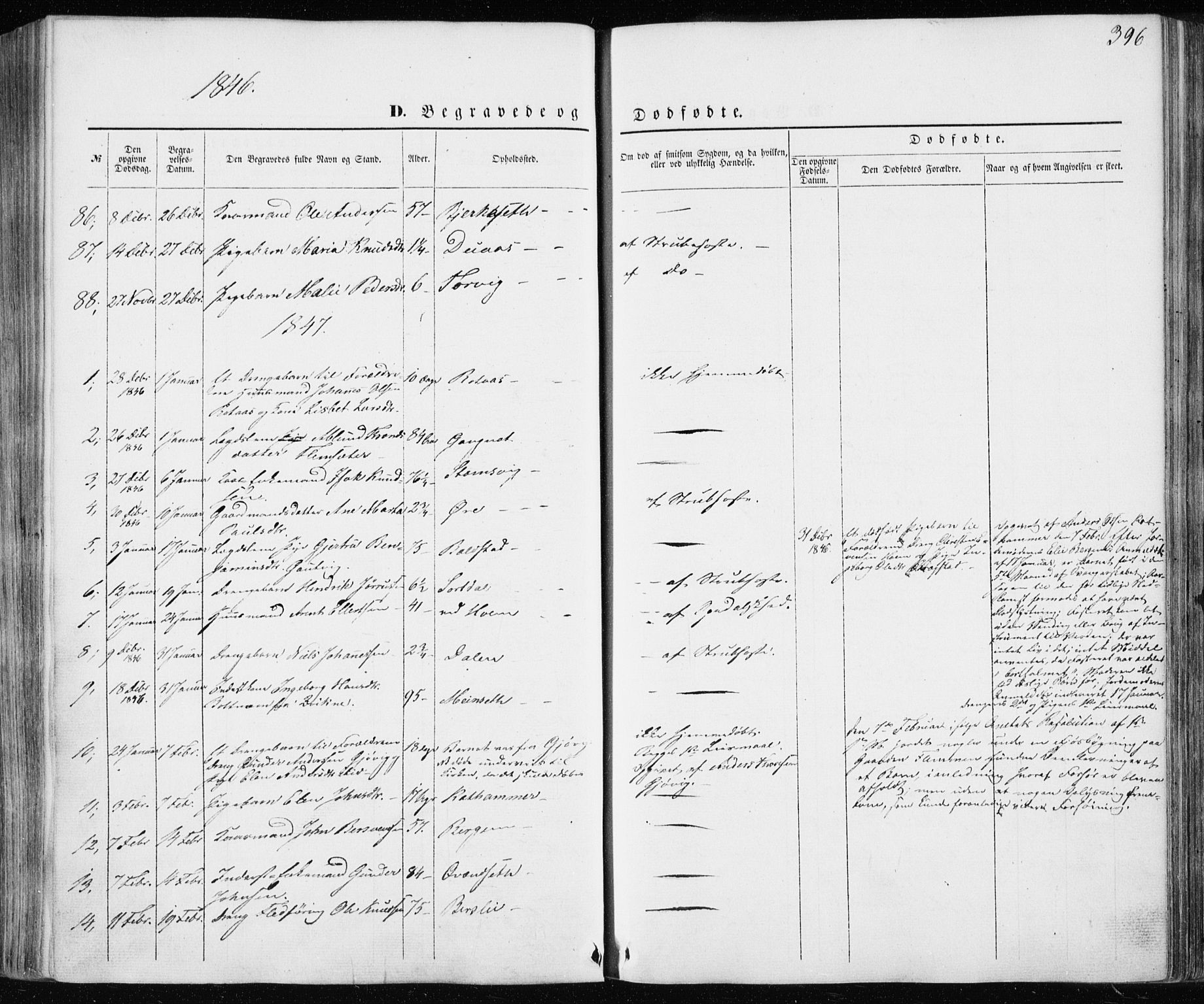 Ministerialprotokoller, klokkerbøker og fødselsregistre - Møre og Romsdal, AV/SAT-A-1454/586/L0984: Parish register (official) no. 586A10, 1844-1856, p. 396