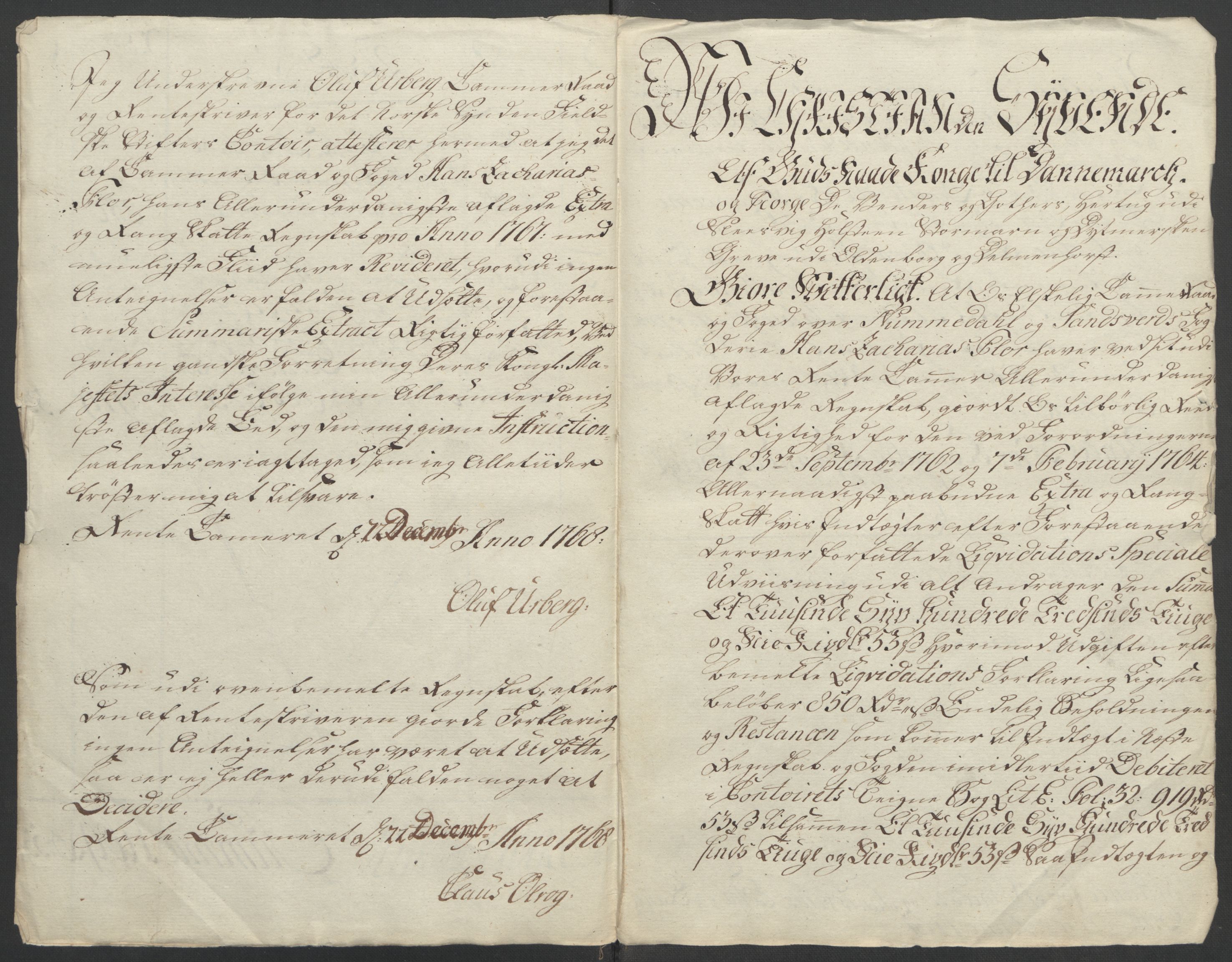 Rentekammeret inntil 1814, Reviderte regnskaper, Fogderegnskap, AV/RA-EA-4092/R24/L1672: Ekstraskatten Numedal og Sandsvær, 1762-1767, p. 326