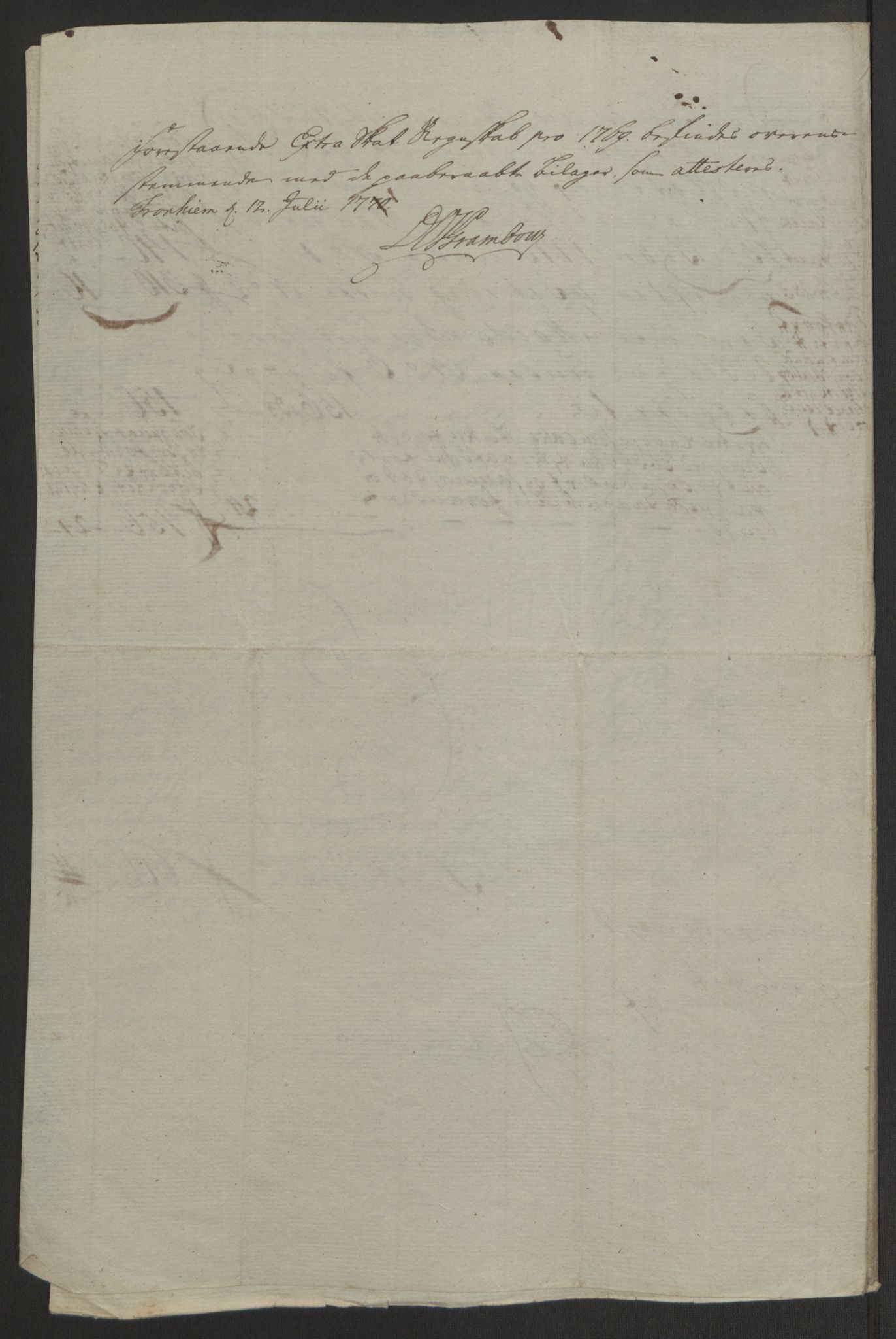 Rentekammeret inntil 1814, Reviderte regnskaper, Byregnskaper, AV/RA-EA-4066/R/Rq/L0487/0004: [Q1] Kontribusjonsregnskap / Ekstraskatt, 1762-1772, p. 171