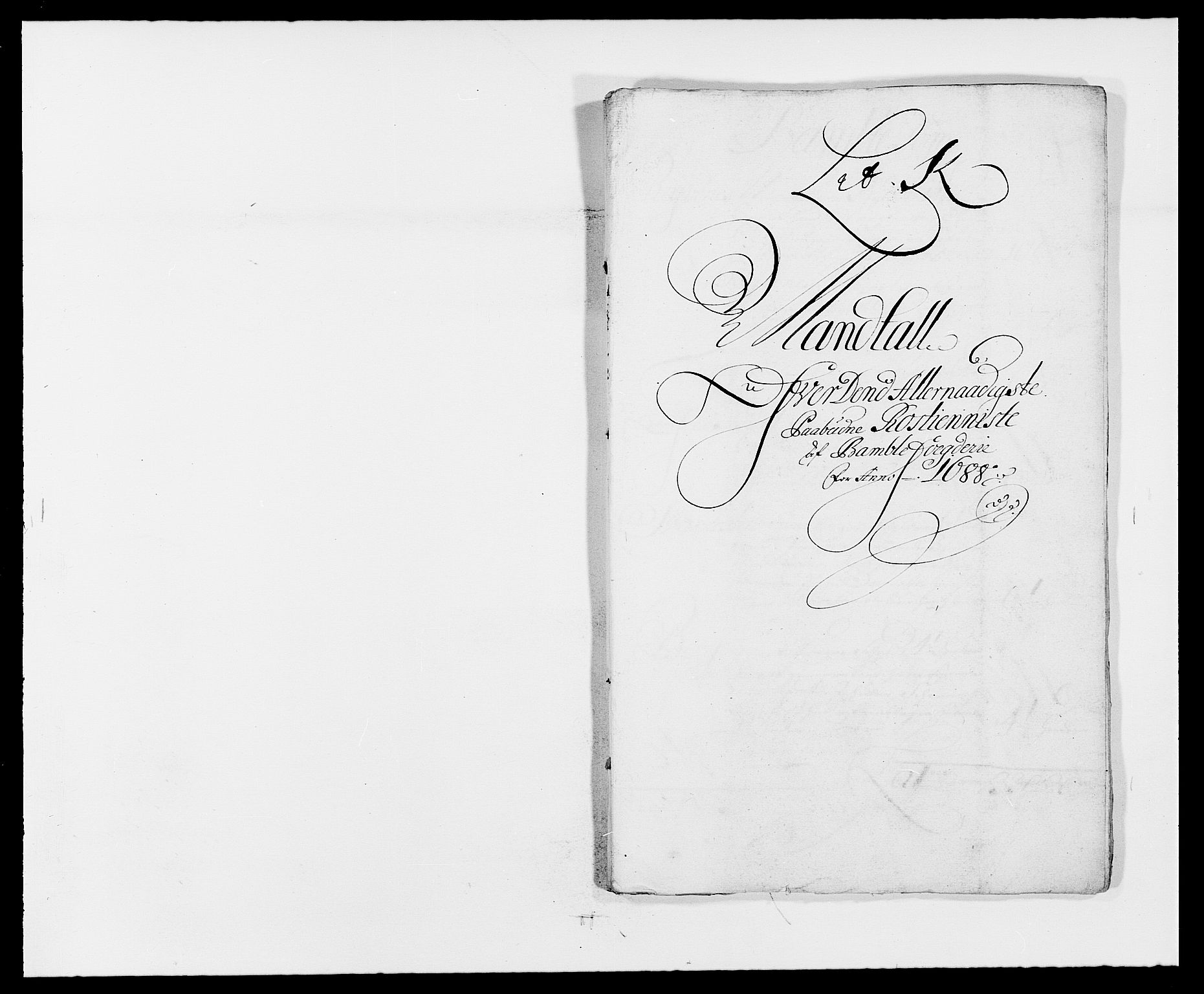 Rentekammeret inntil 1814, Reviderte regnskaper, Fogderegnskap, RA/EA-4092/R34/L2050: Fogderegnskap Bamble, 1688-1691, p. 174