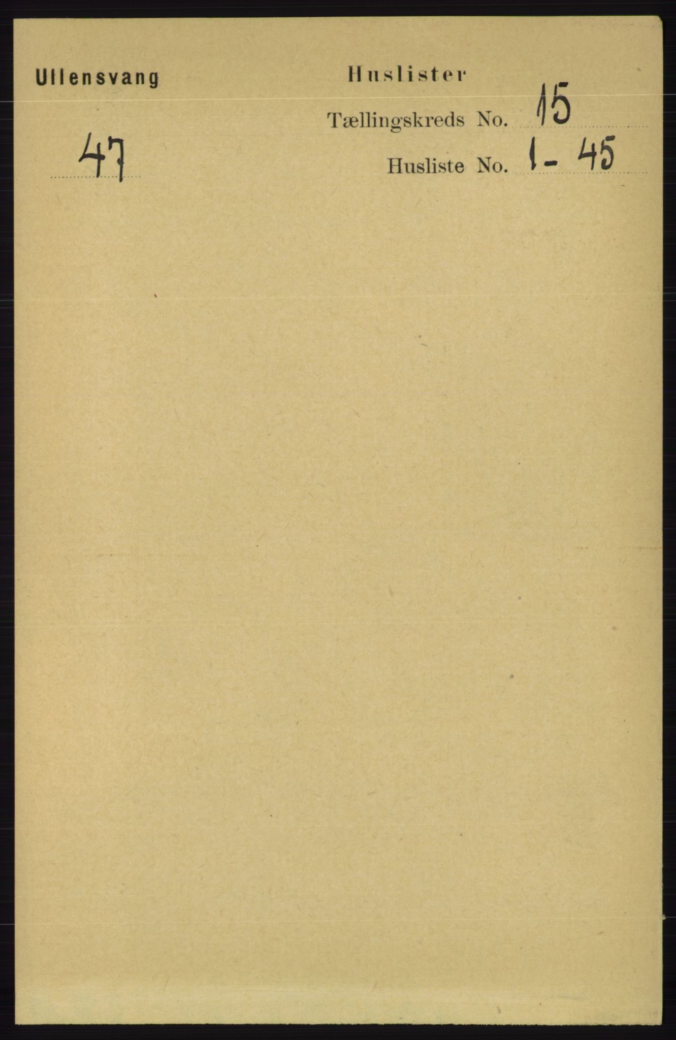 RA, 1891 census for 1230 Ullensvang, 1891, p. 5852