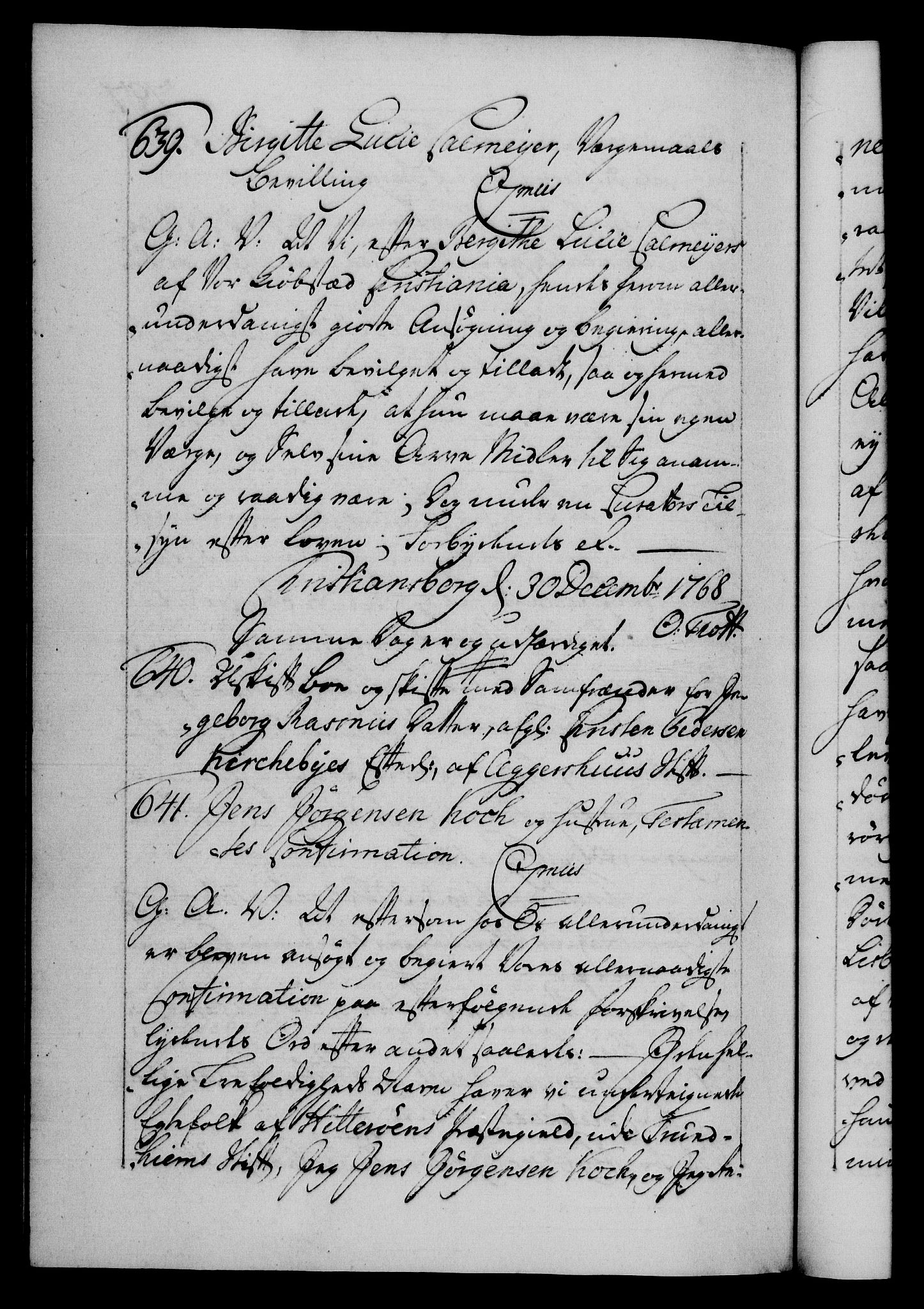 Danske Kanselli 1572-1799, AV/RA-EA-3023/F/Fc/Fca/Fcaa/L0043: Norske registre, 1766-1768, p. 797b