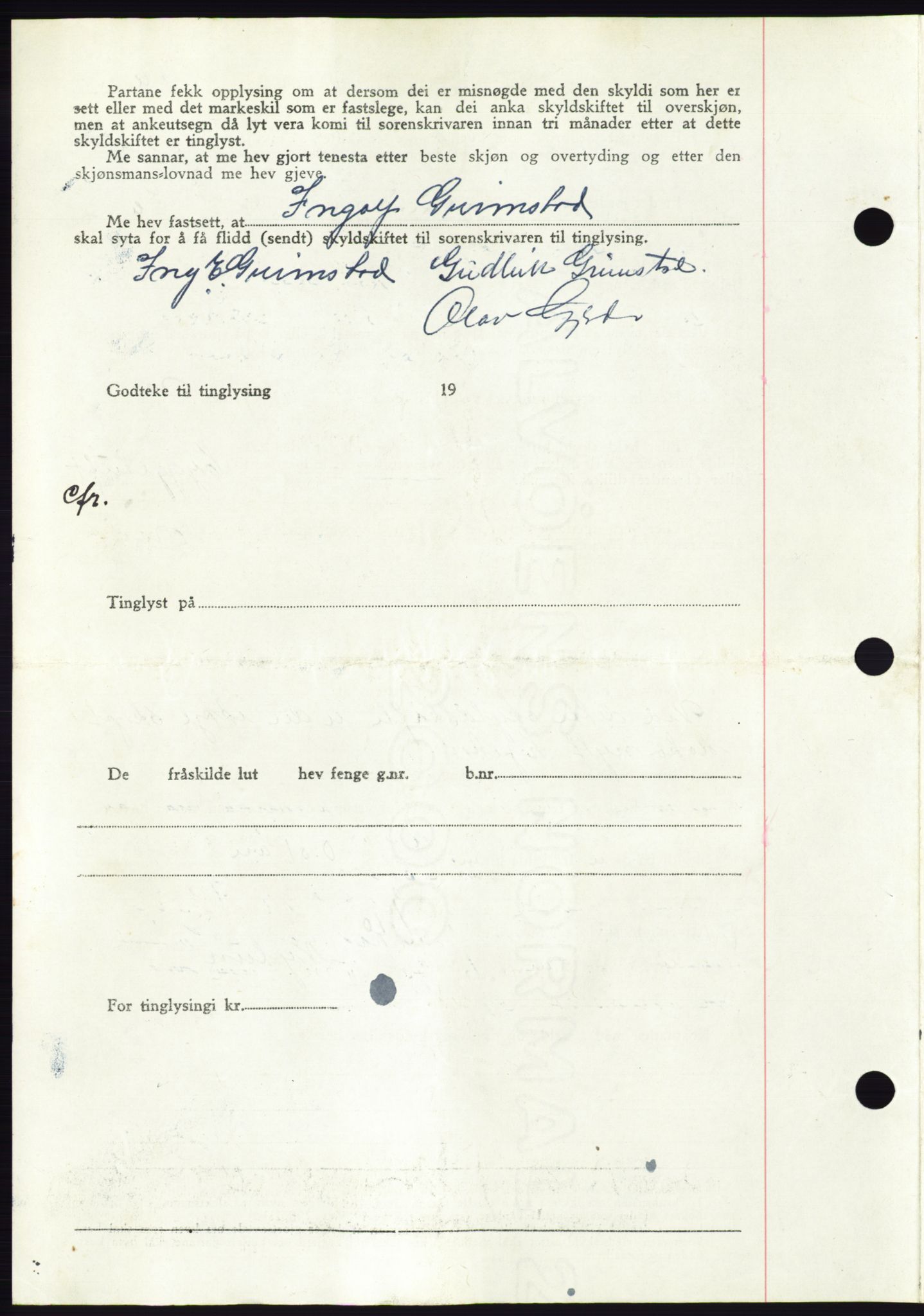 Søre Sunnmøre sorenskriveri, AV/SAT-A-4122/1/2/2C/L0083: Mortgage book no. 9A, 1948-1949, Diary no: : 1818/1948