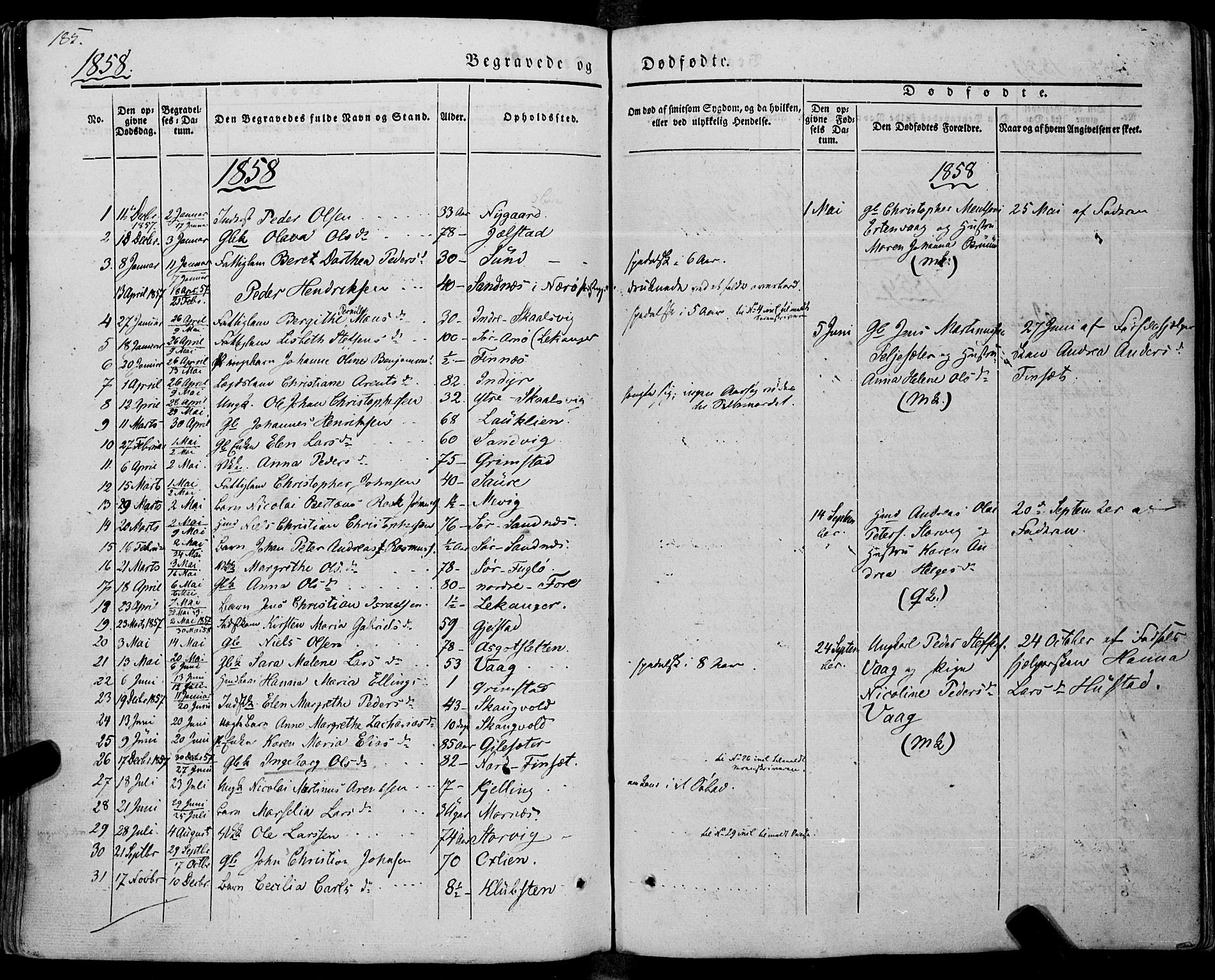 Ministerialprotokoller, klokkerbøker og fødselsregistre - Nordland, SAT/A-1459/805/L0097: Parish register (official) no. 805A04, 1837-1861, p. 185