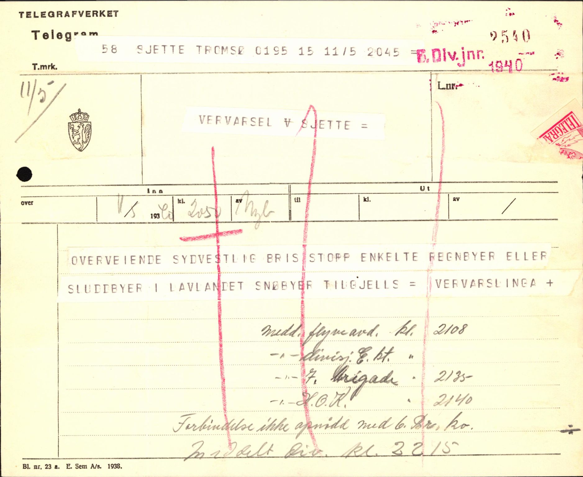 Forsvaret, Forsvarets krigshistoriske avdeling, AV/RA-RAFA-2017/Y/Yb/L0123: II-C-11-600  -  6. Divisjon med avdelinger, 1940, p. 536