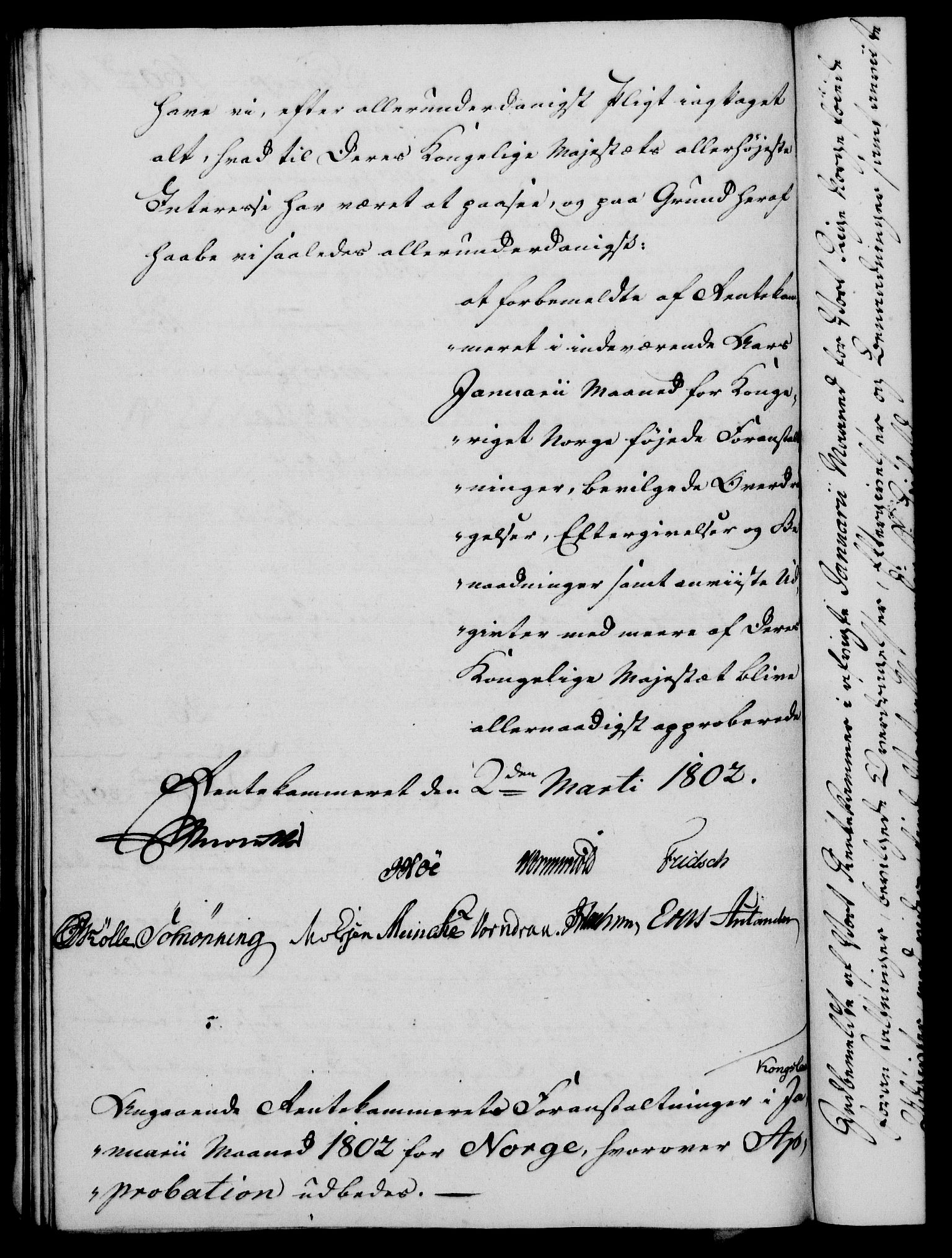 Rentekammeret, Kammerkanselliet, RA/EA-3111/G/Gf/Gfa/L0084: Norsk relasjons- og resolusjonsprotokoll (merket RK 52.84), 1802, p. 148