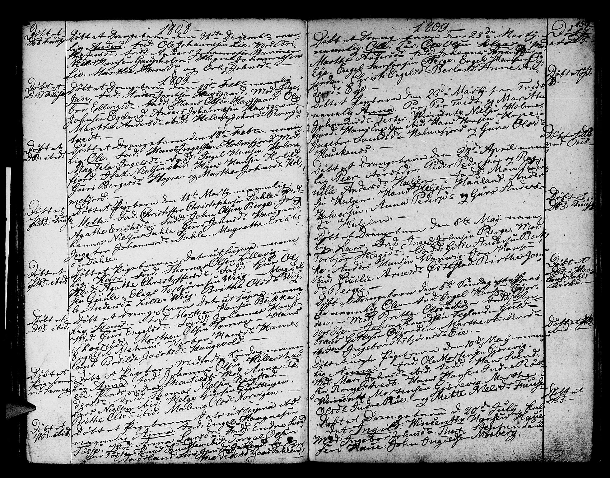 Os sokneprestembete, SAB/A-99929: Parish register (official) no. A 11, 1789-1815, p. 159