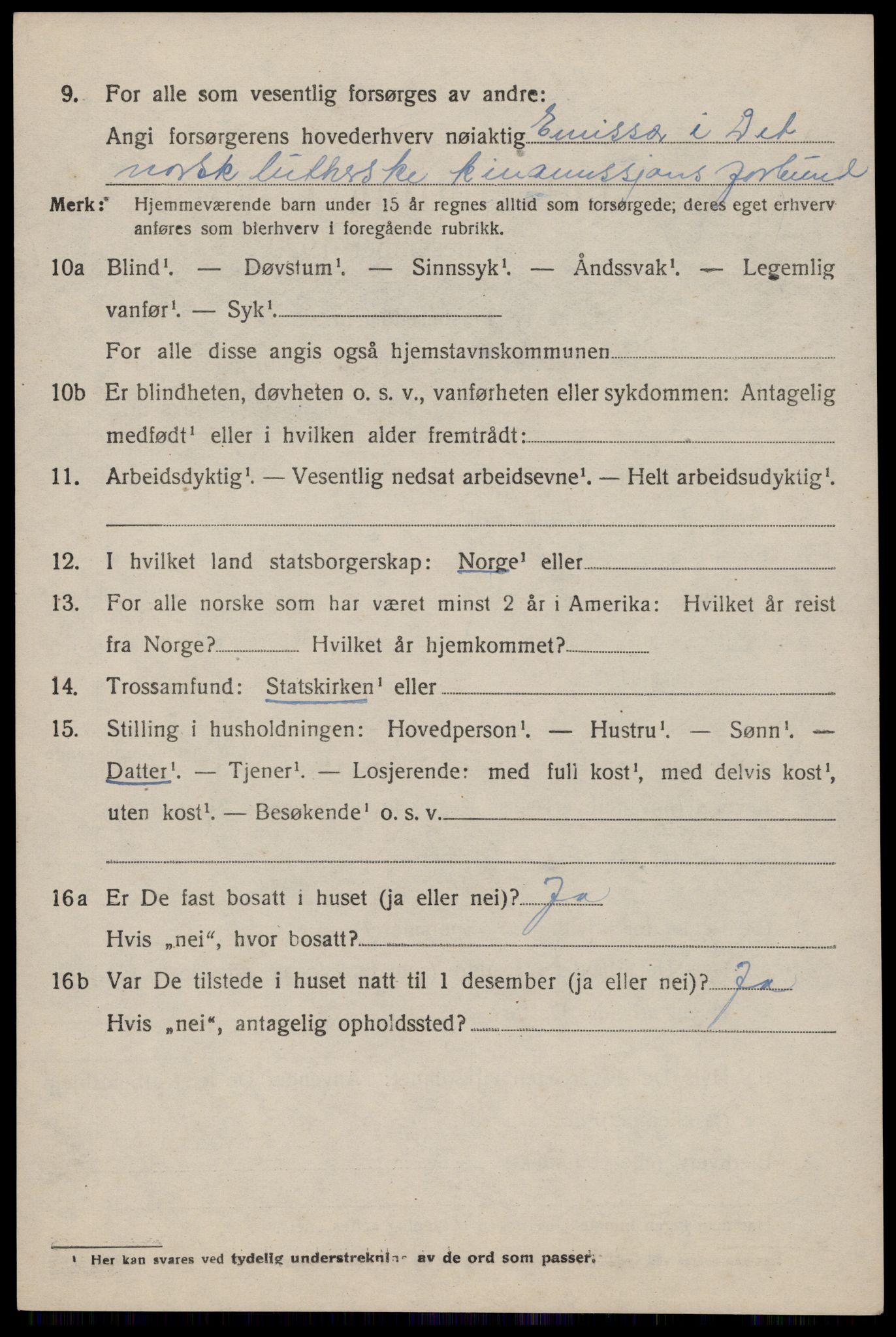 SAST, 1920 census for Jelsa, 1920, p. 1665