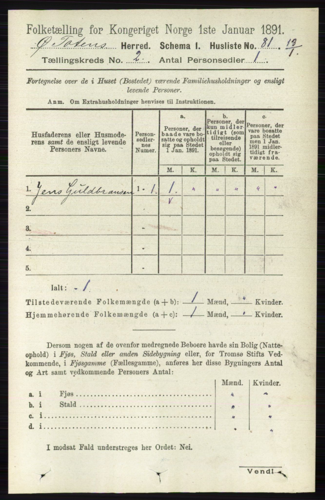 RA, 1891 census for 0528 Østre Toten, 1891, p. 759