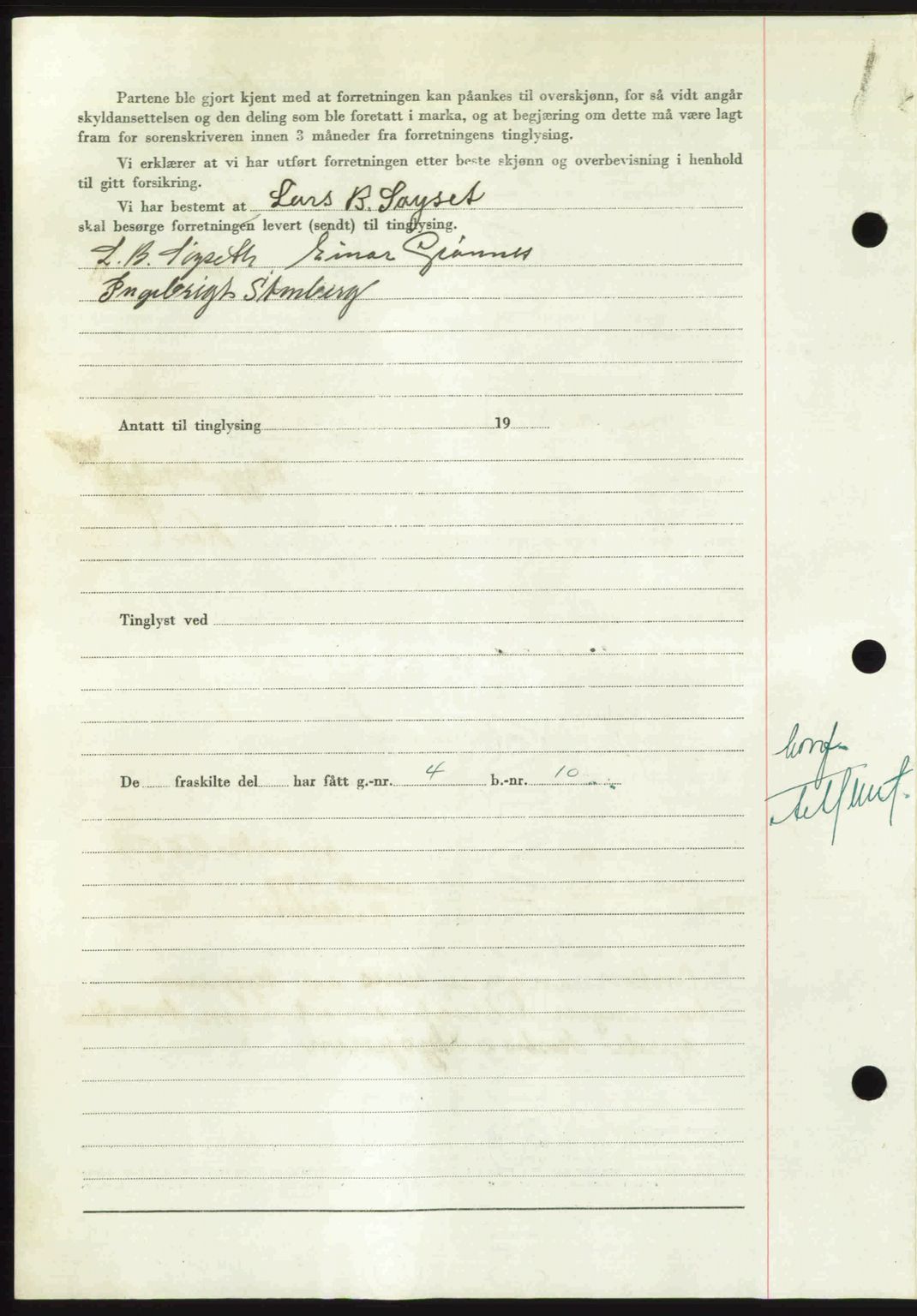 Nordmøre sorenskriveri, SAT/A-4132/1/2/2Ca: Mortgage book no. A115, 1950-1950, Diary no: : 1518/1950