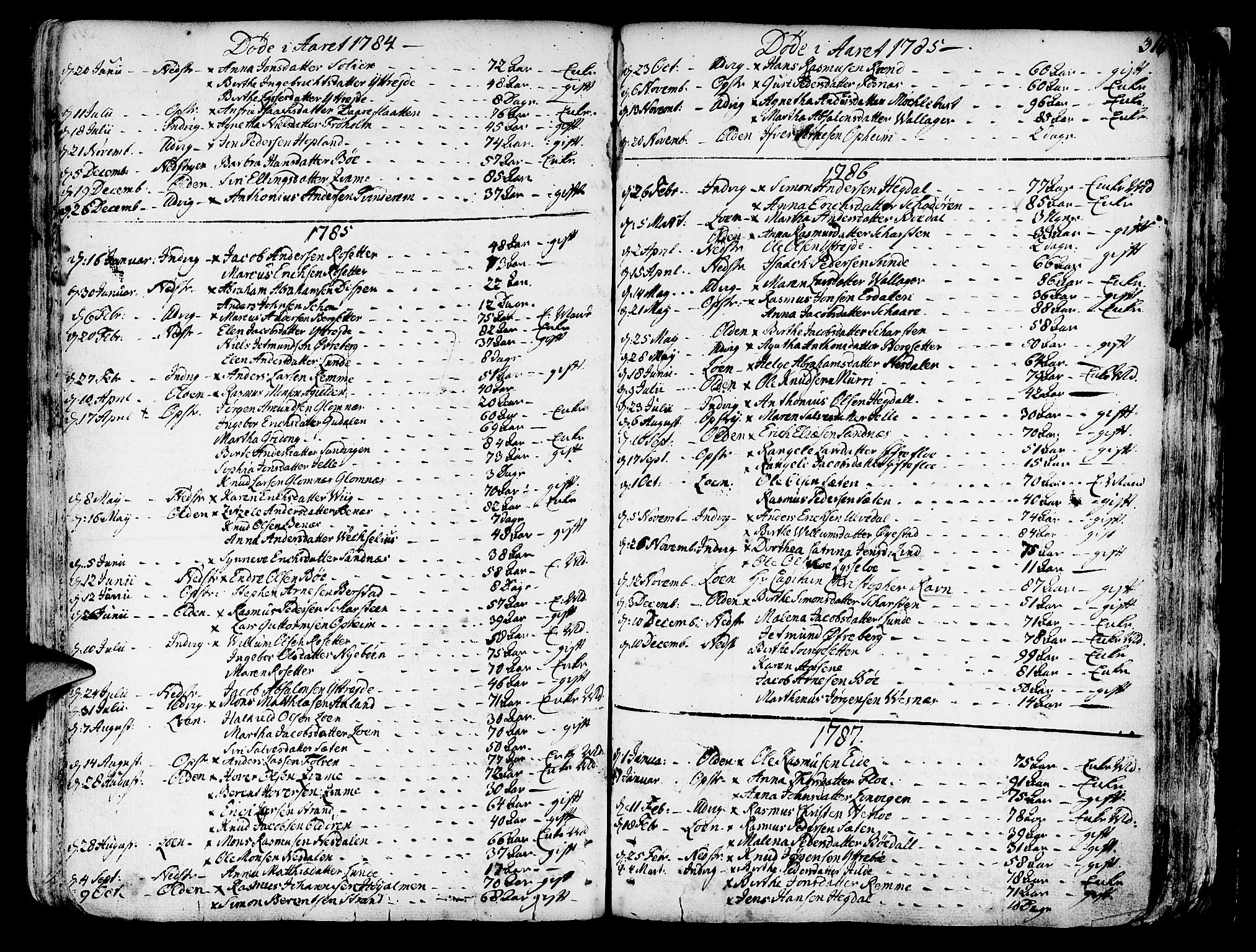 Innvik sokneprestembete, SAB/A-80501: Parish register (official) no. A 1, 1750-1816, p. 316