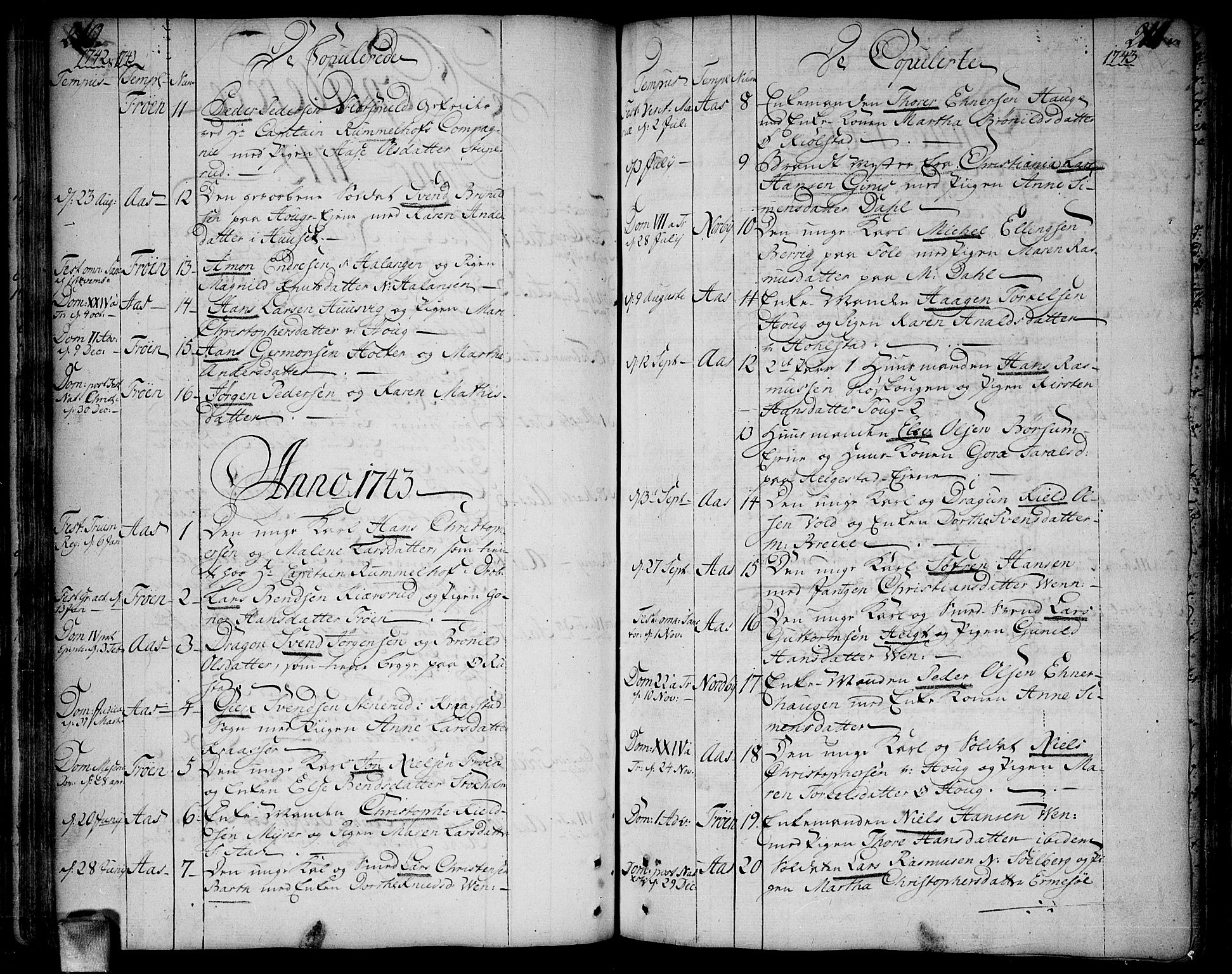 Ås prestekontor Kirkebøker, SAO/A-10894/F/Fa/L0001: Parish register (official) no. I 1, 1742-1778, p. 210-211