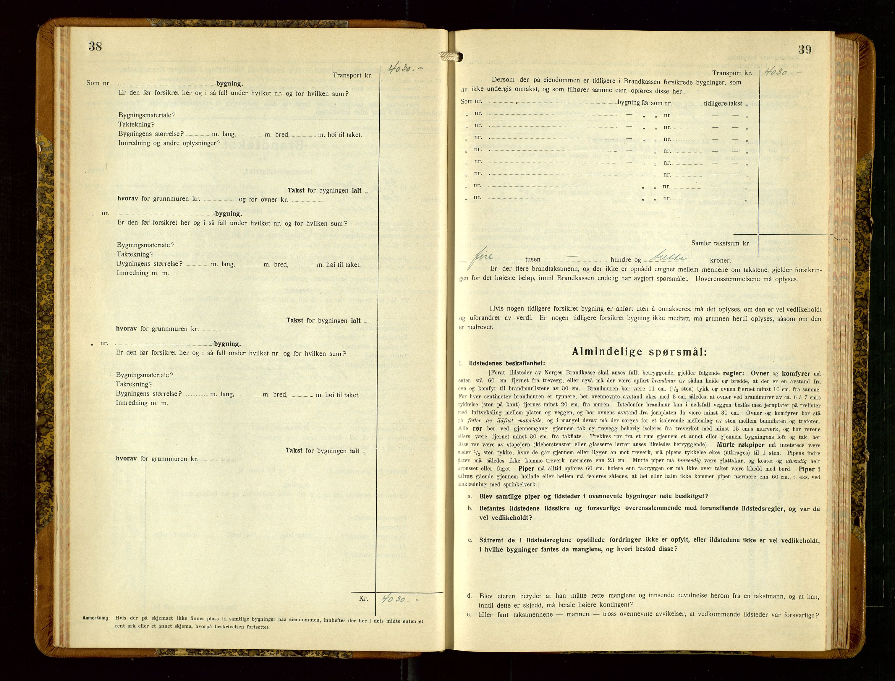 Hå lensmannskontor, AV/SAST-A-100456/Goa/L0006: Takstprotokoll (skjema), 1932-1938, p. 38-39