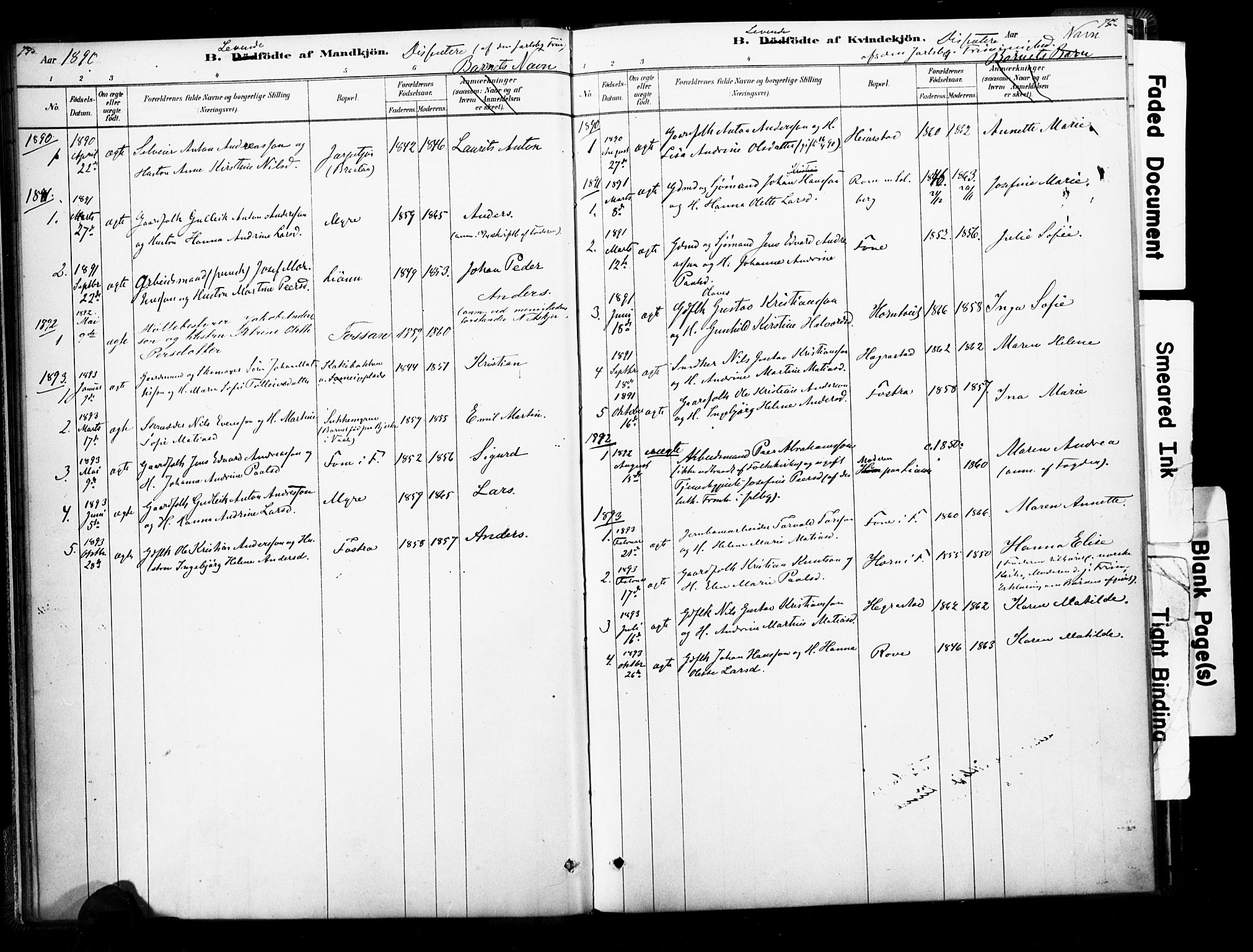 Ramnes kirkebøker, SAKO/A-314/F/Fb/L0001: Parish register (official) no. II 1, 1878-1894, p. 74-75