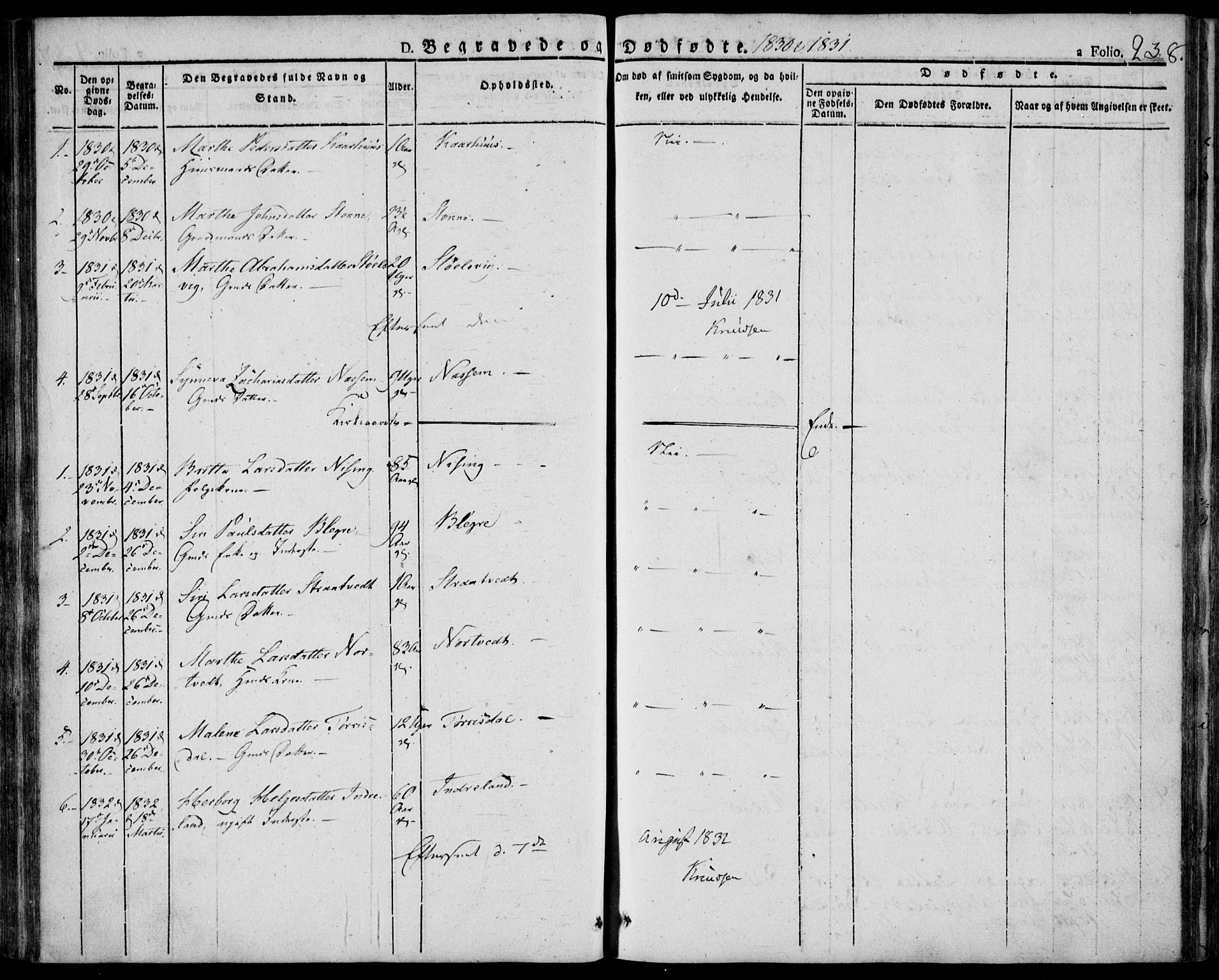 Skjold sokneprestkontor, SAST/A-101847/H/Ha/Haa/L0005: Parish register (official) no. A 5, 1830-1856, p. 238