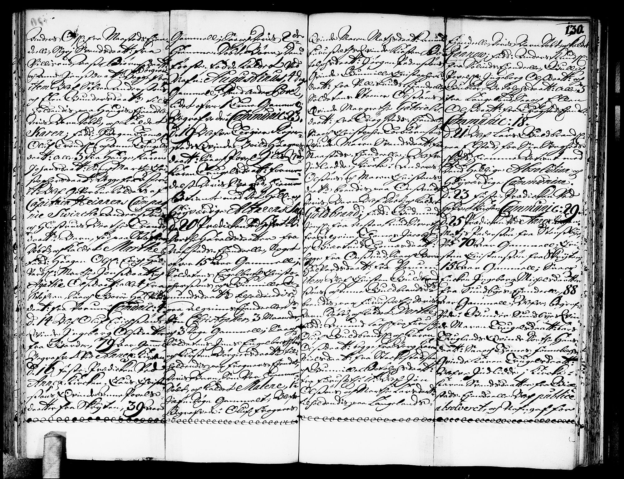 Ullensaker prestekontor Kirkebøker, AV/SAO-A-10236a/F/Fa/L0003: Parish register (official) no. I 3, 1711-1720, p. 130