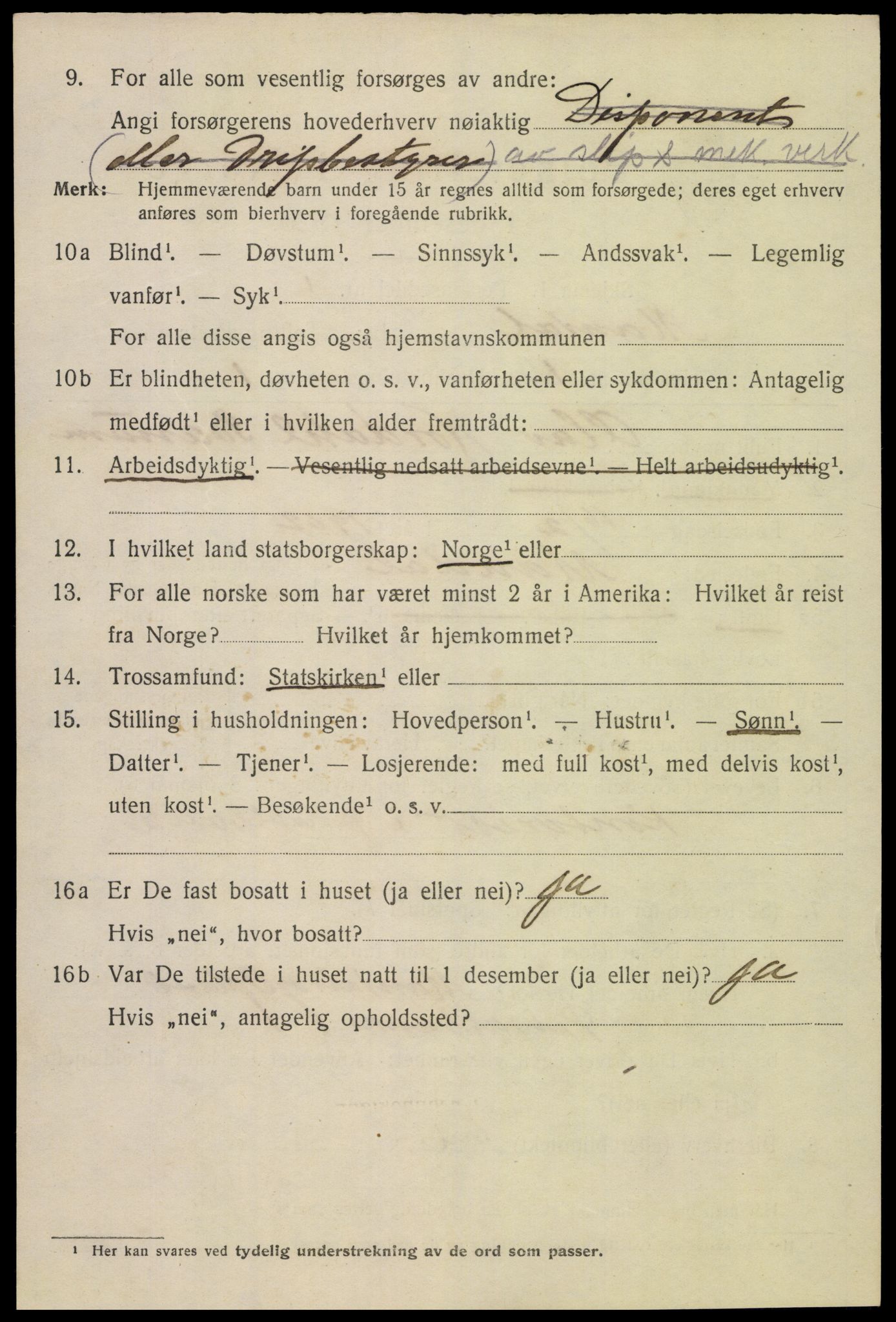 SAK, 1920 census for Mandal, 1920, p. 4092