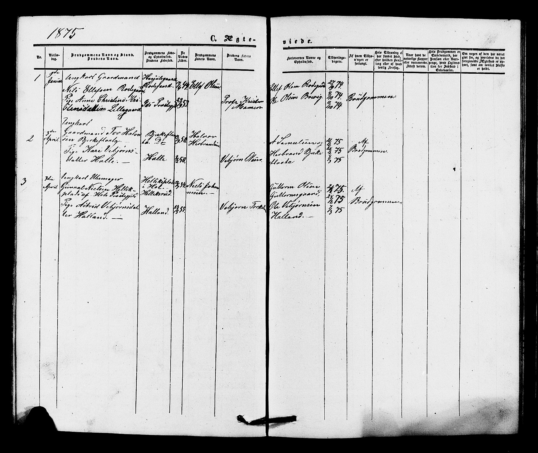 Nore kirkebøker, AV/SAKO-A-238/G/Gc/L0001: Parish register (copy) no. III 1, 1851-1877