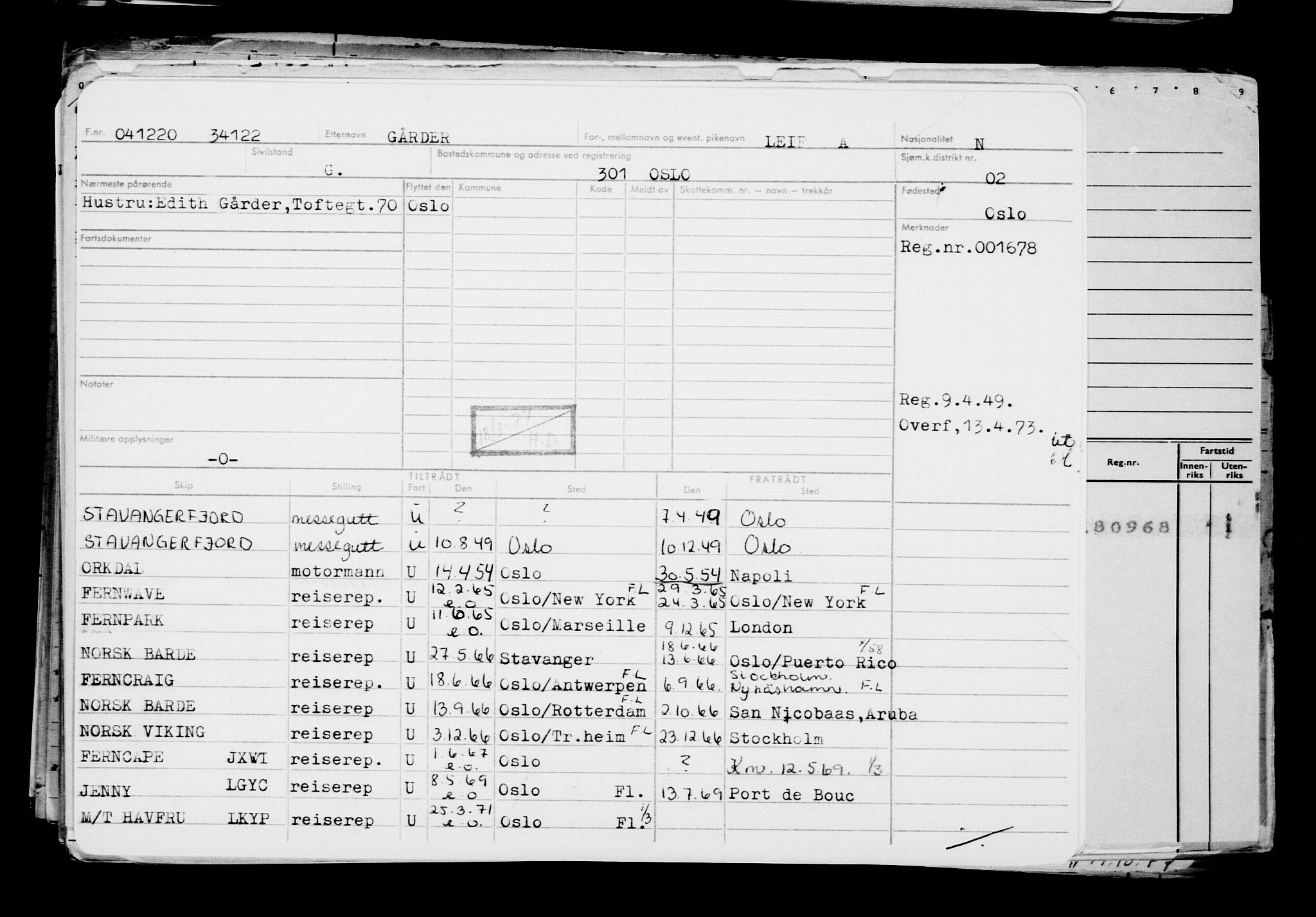 Direktoratet for sjømenn, AV/RA-S-3545/G/Gb/L0188: Hovedkort, 1920, p. 84