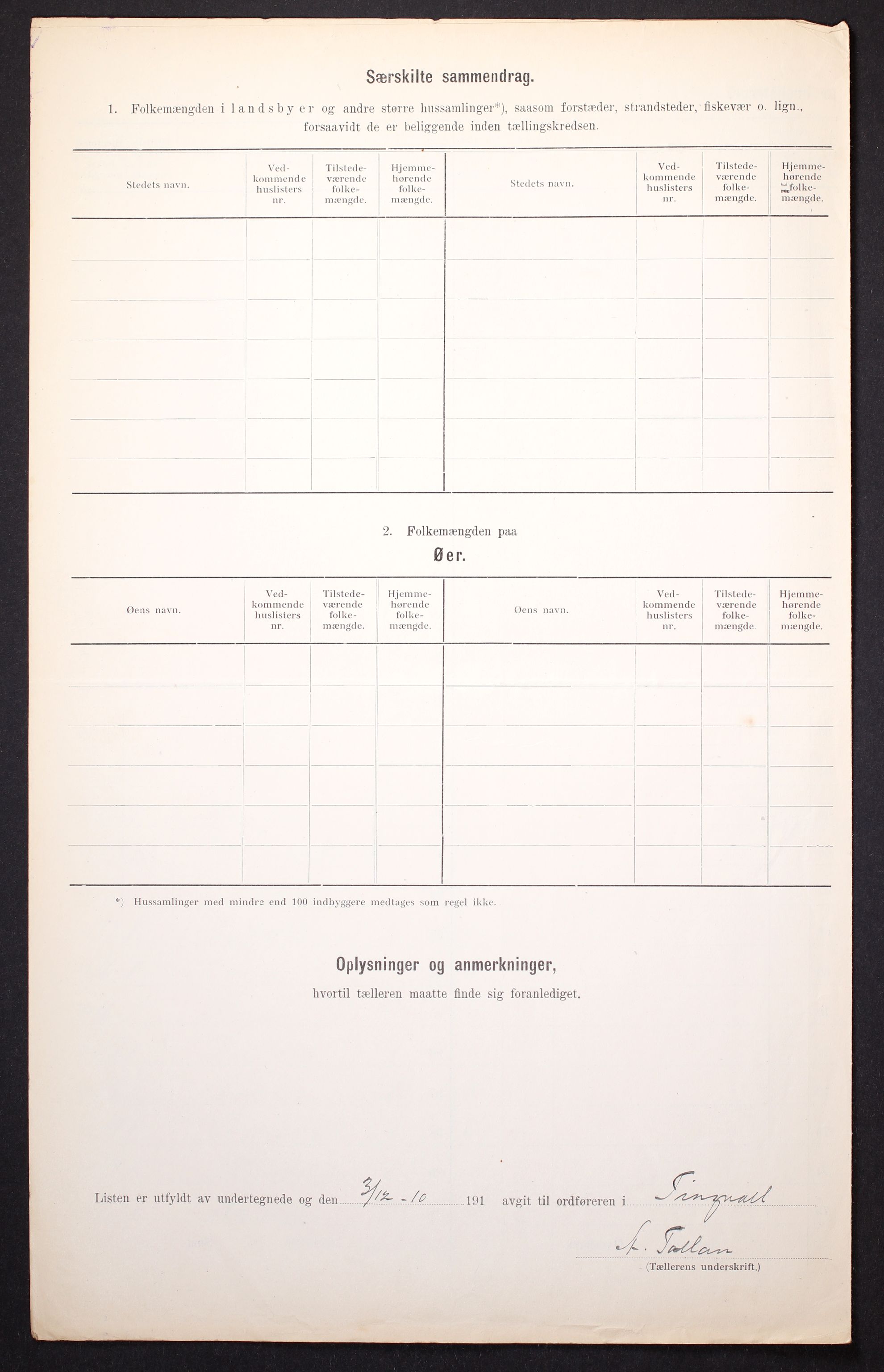 RA, 1910 census for Tingvoll, 1910, p. 6