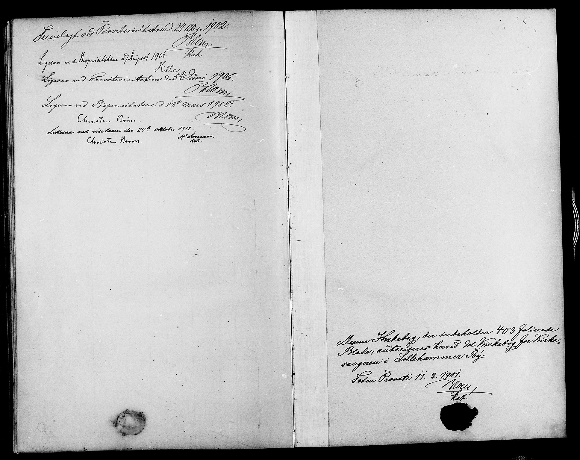 Lillehammer prestekontor, SAH/PREST-088/H/Ha/Hab/L0001: Parish register (copy) no. 1, 1901-1913