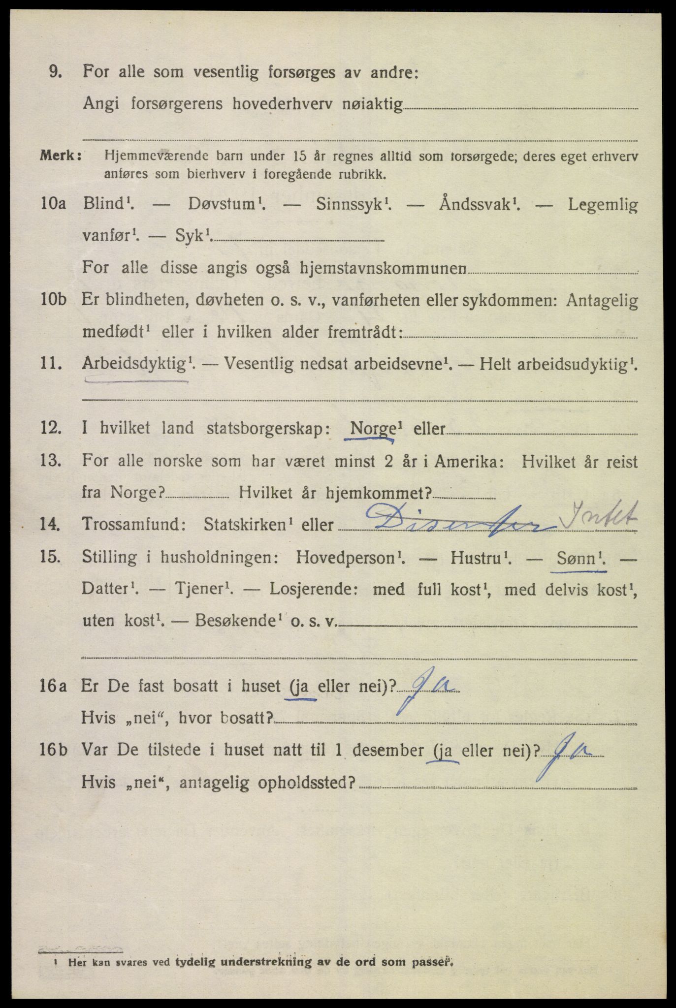 SAK, 1920 census for Konsmo, 1920, p. 1615