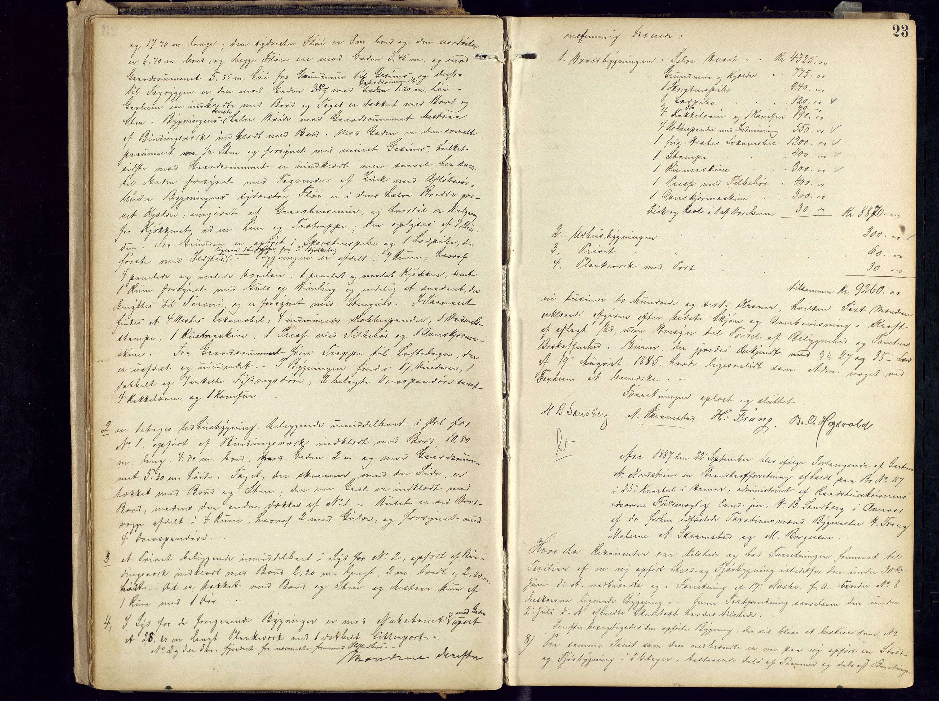 Norges Brannkasse, Hamar, AV/SAH-NBRANH-006/F/Fa/L0003: Branntakstprotokoll, 1886-1897, p. 22b-23a