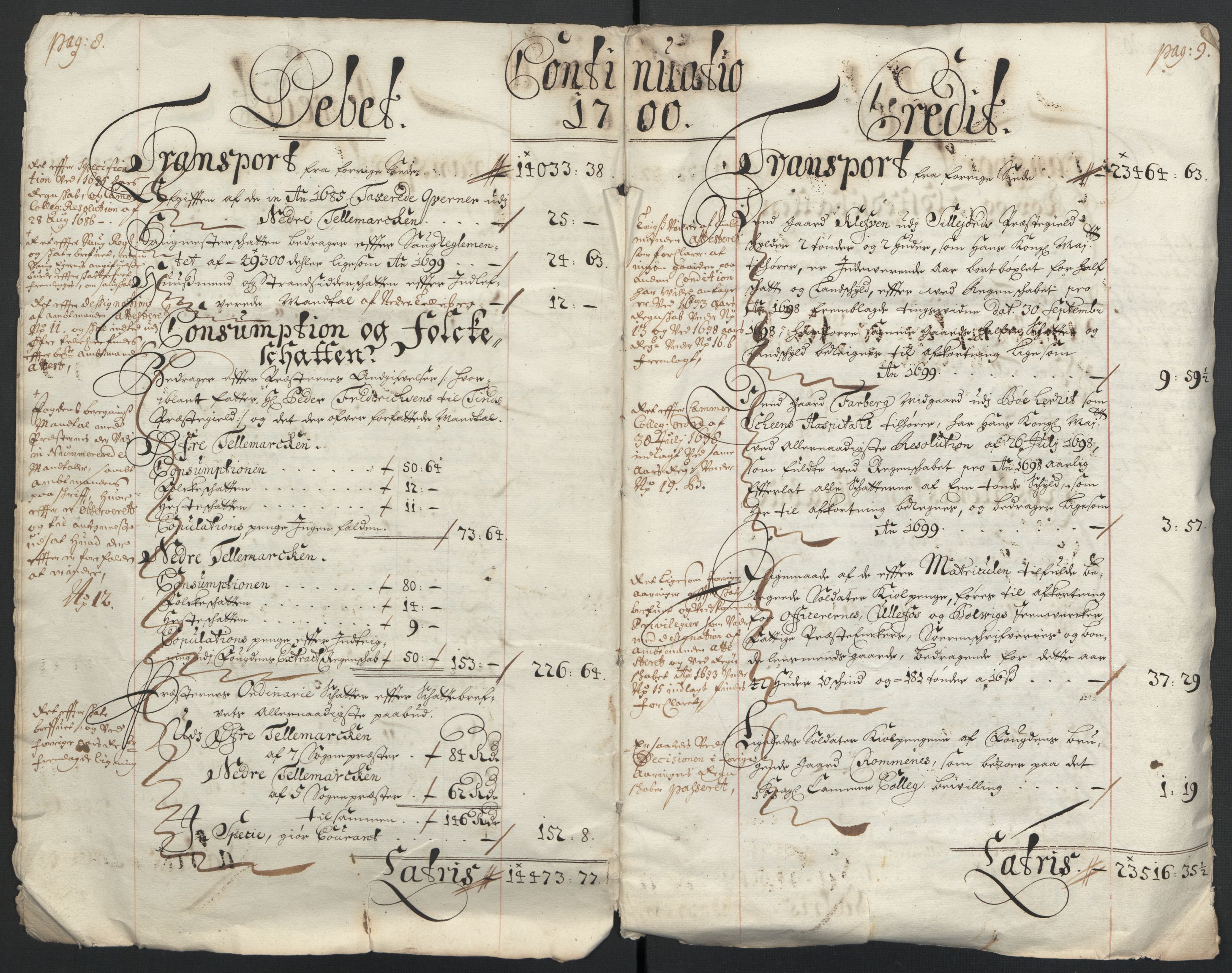 Rentekammeret inntil 1814, Reviderte regnskaper, Fogderegnskap, RA/EA-4092/R36/L2103: Fogderegnskap Øvre og Nedre Telemark og Bamble, 1700, p. 7