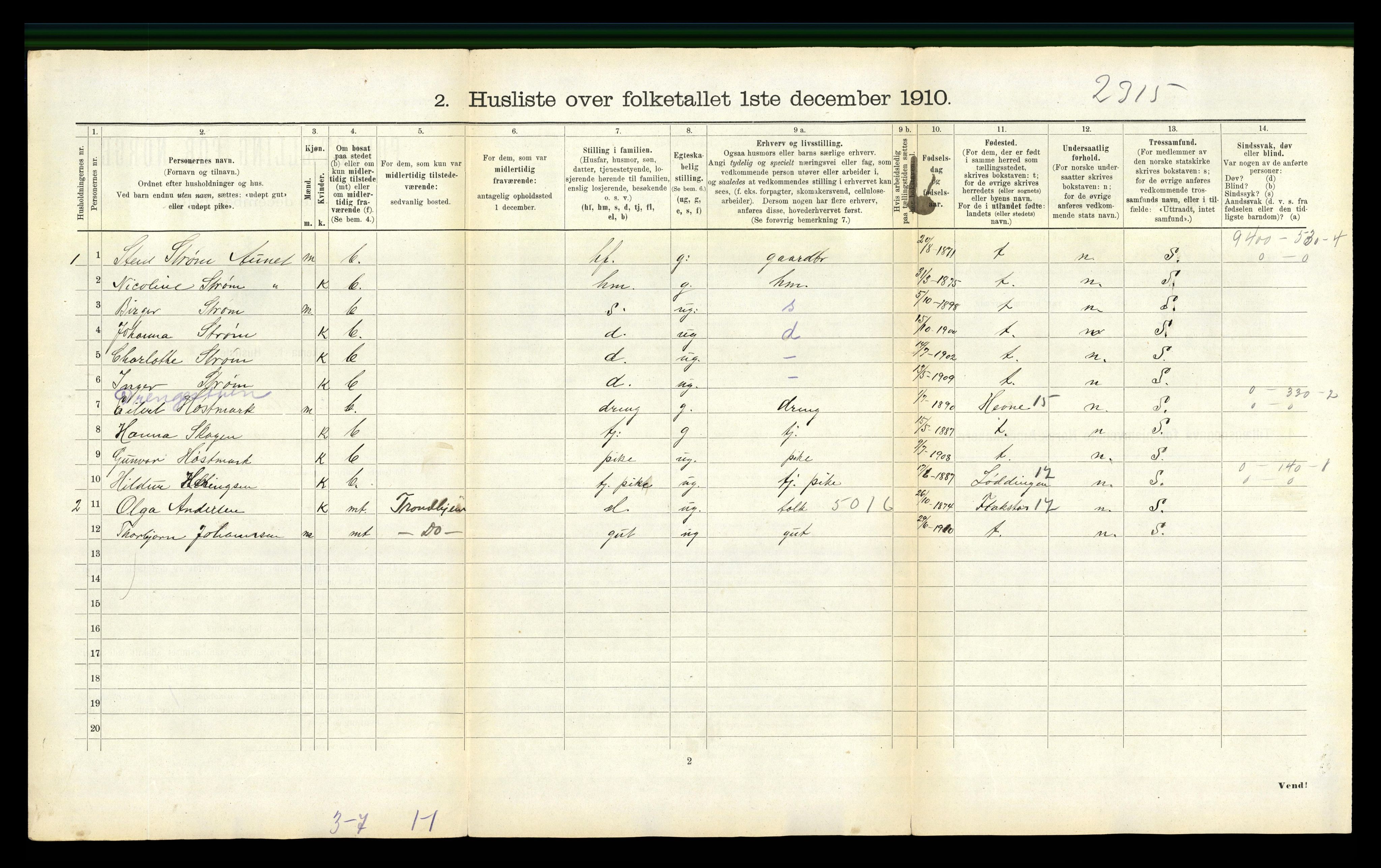 RA, 1910 census for Fillan, 1910, p. 858