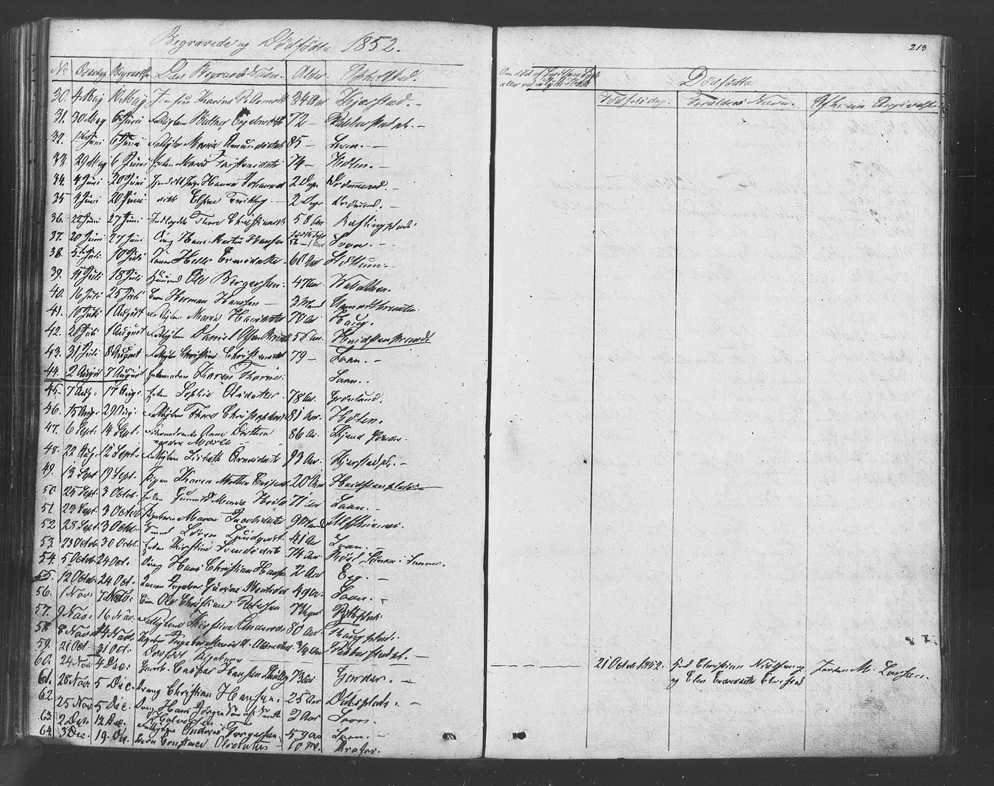 Vestby prestekontor Kirkebøker, AV/SAO-A-10893/F/Fa/L0007: Parish register (official) no. I 7, 1850-1862, p. 213