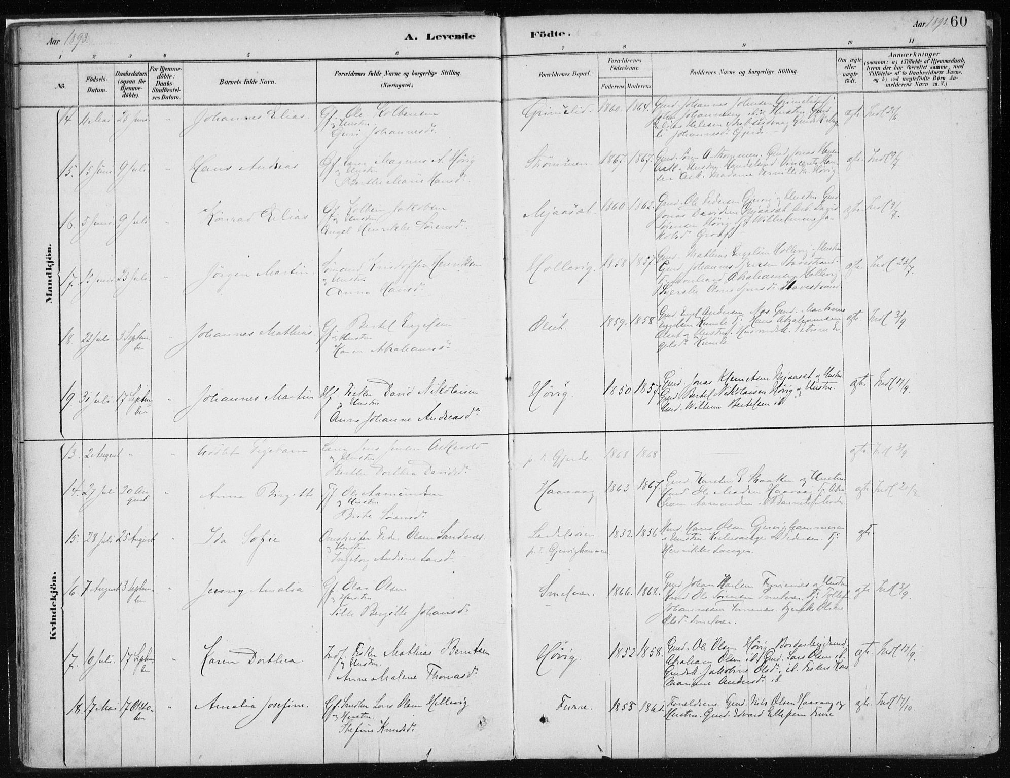 Askvoll sokneprestembete, AV/SAB-A-79501/H/Haa/Haab/L0002: Parish register (official) no. B 2, 1879-1909, p. 60