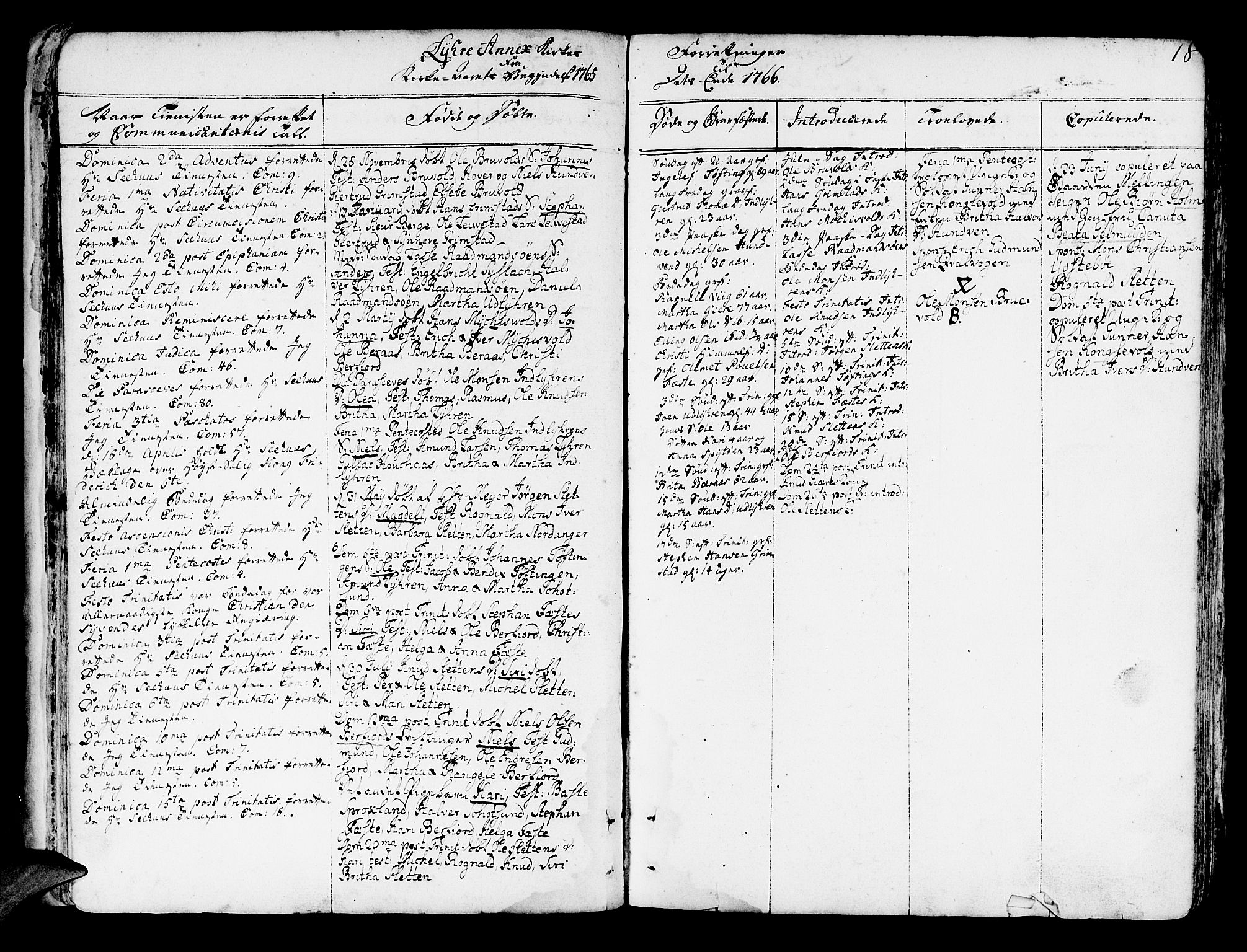 Lindås Sokneprestembete, AV/SAB-A-76701/H/Haa/Haaa/L0004: Parish register (official) no. A 4, 1764-1791, p. 18