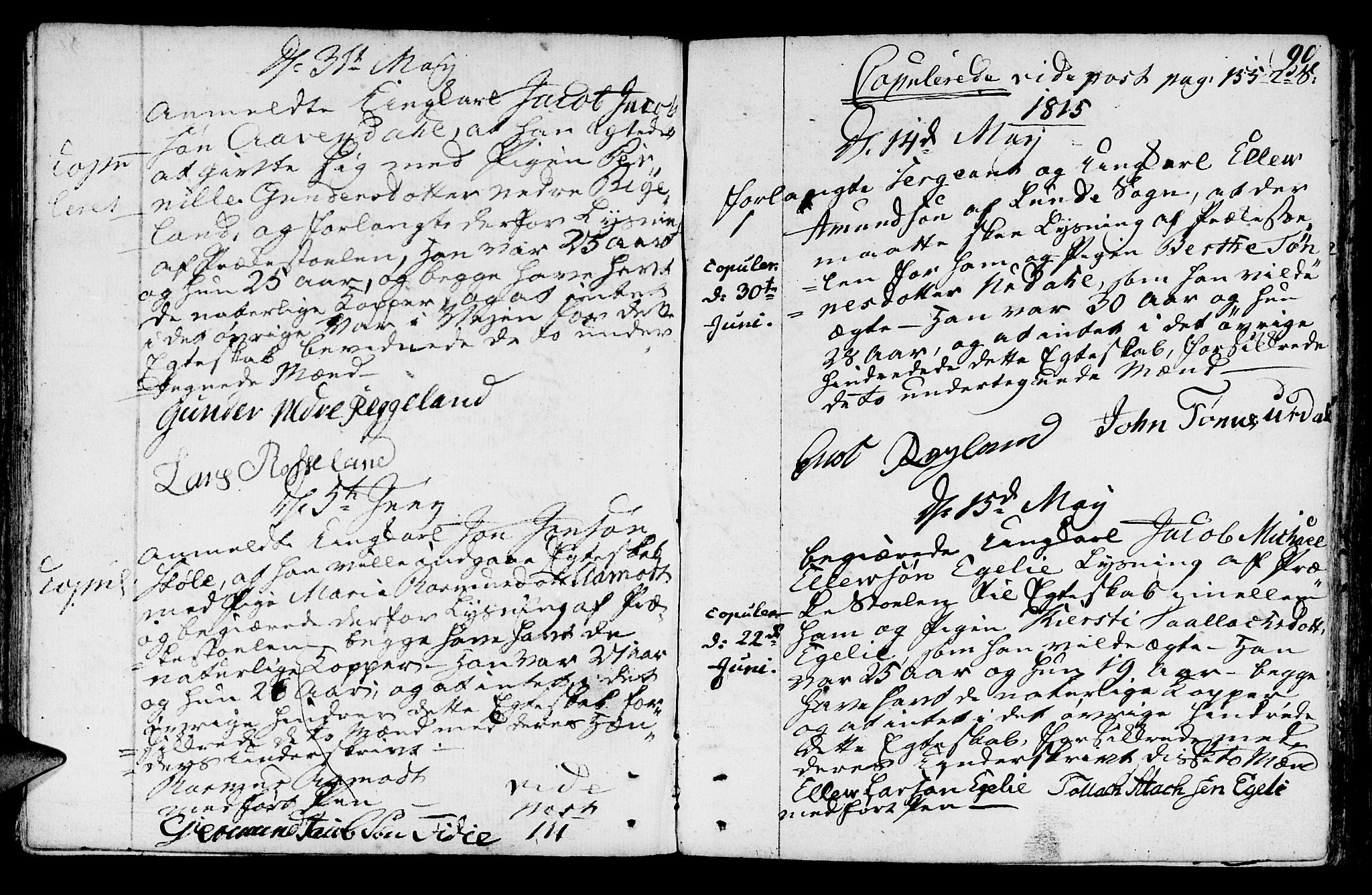 Sokndal sokneprestkontor, SAST/A-101808: Parish register (official) no. A 5, 1806-1826, p. 90