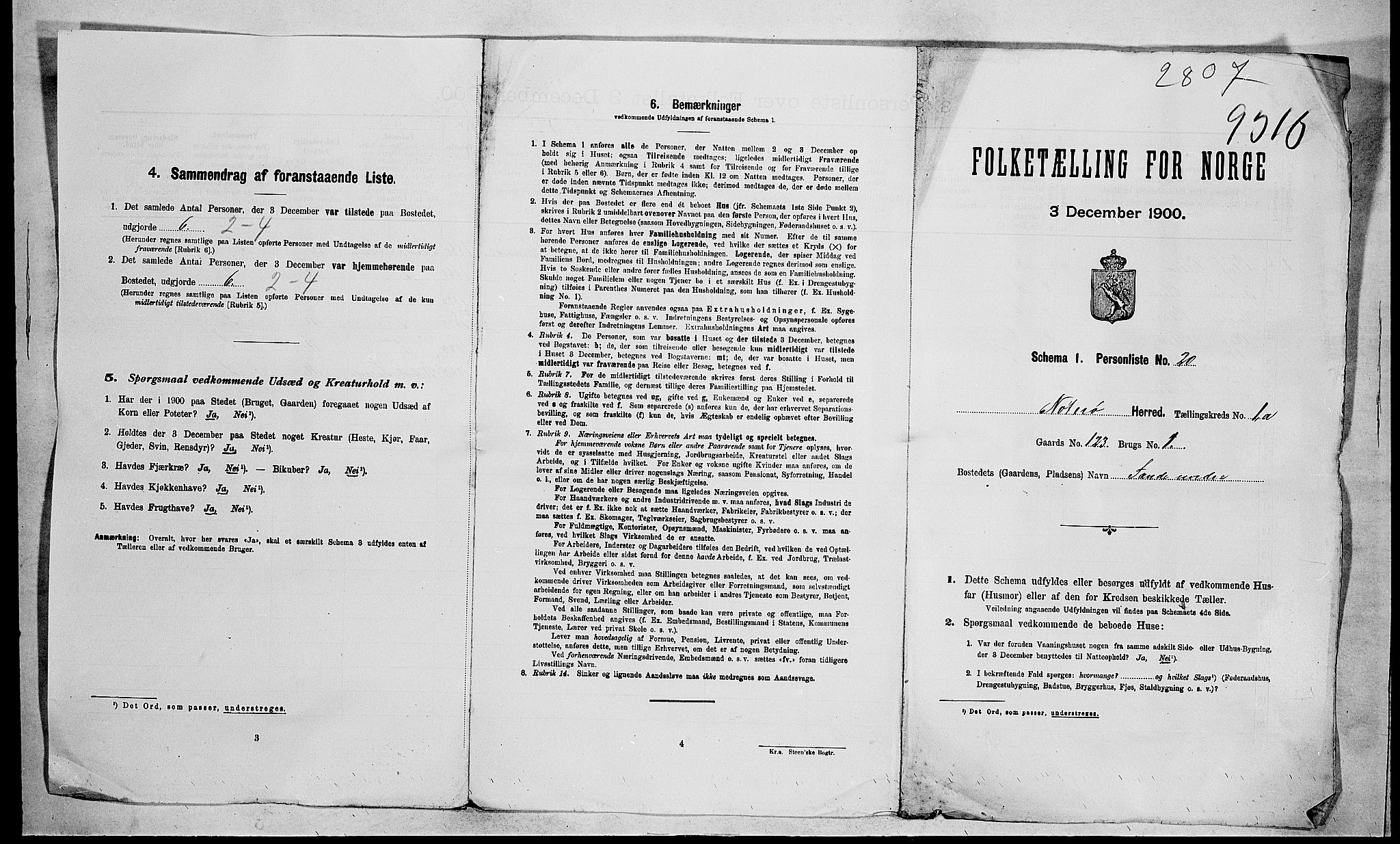 RA, 1900 census for Nøtterøy, 1900, p. 43