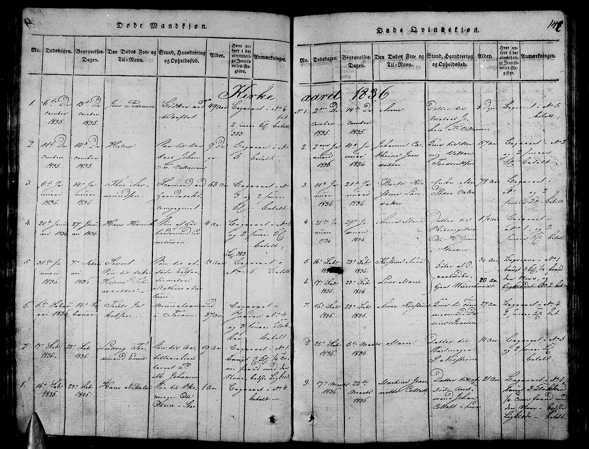 Stavern kirkebøker, SAKO/A-318/G/Ga/L0001: Parish register (copy) no. 1, 1817-1841, p. 141