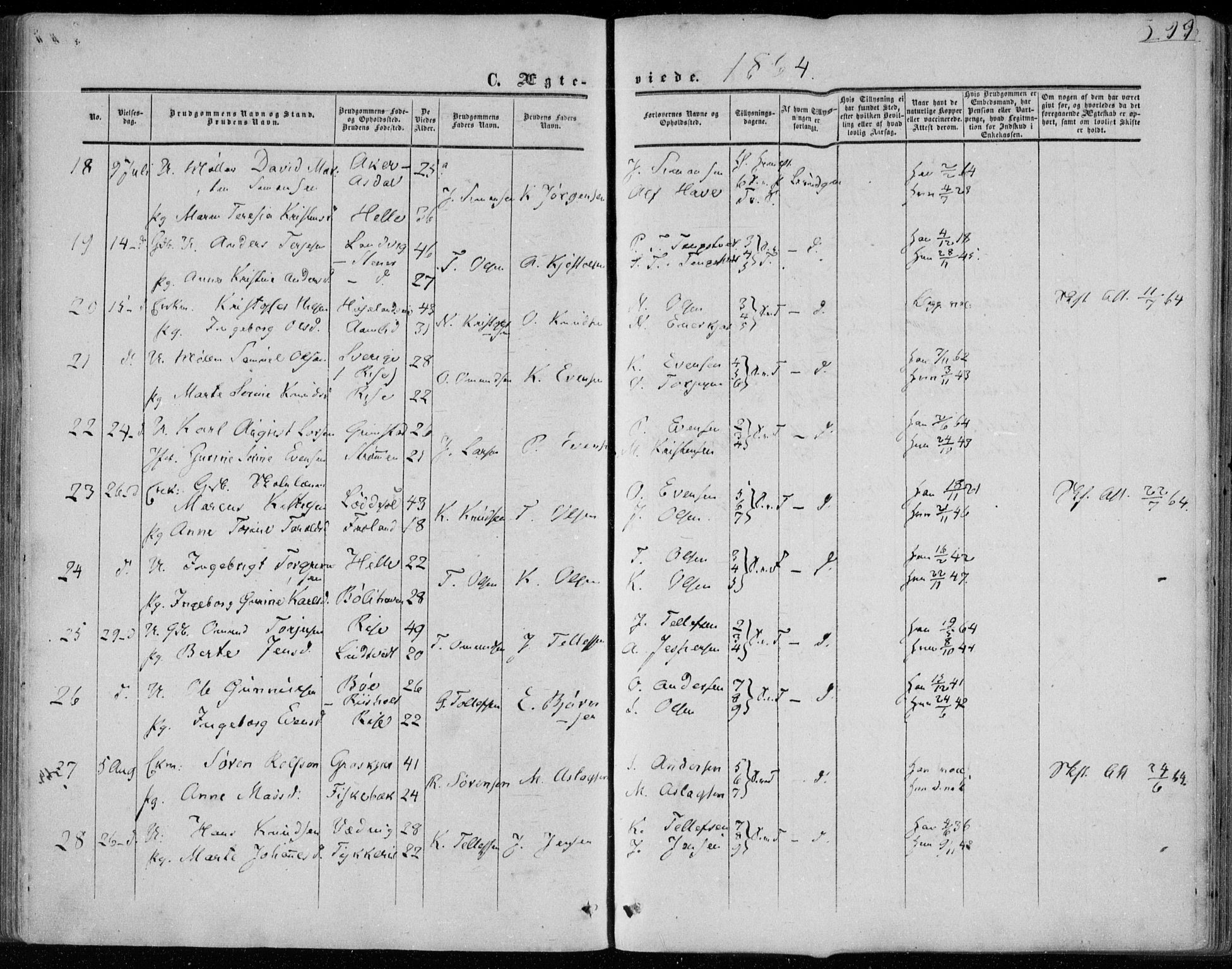 Øyestad sokneprestkontor, AV/SAK-1111-0049/F/Fa/L0015: Parish register (official) no. A 15, 1857-1873, p. 299