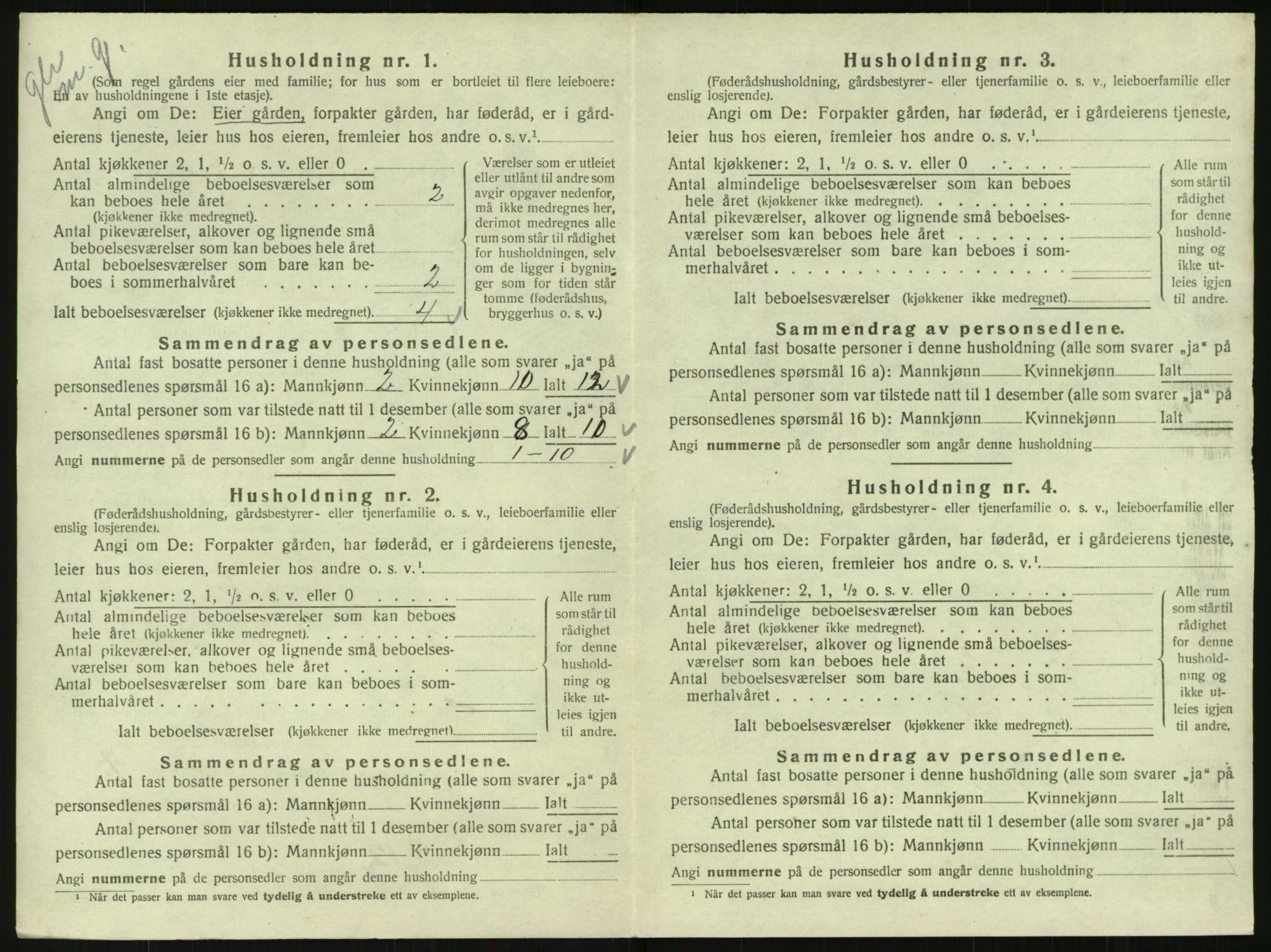 SAK, 1920 census for Hylestad, 1920, p. 129